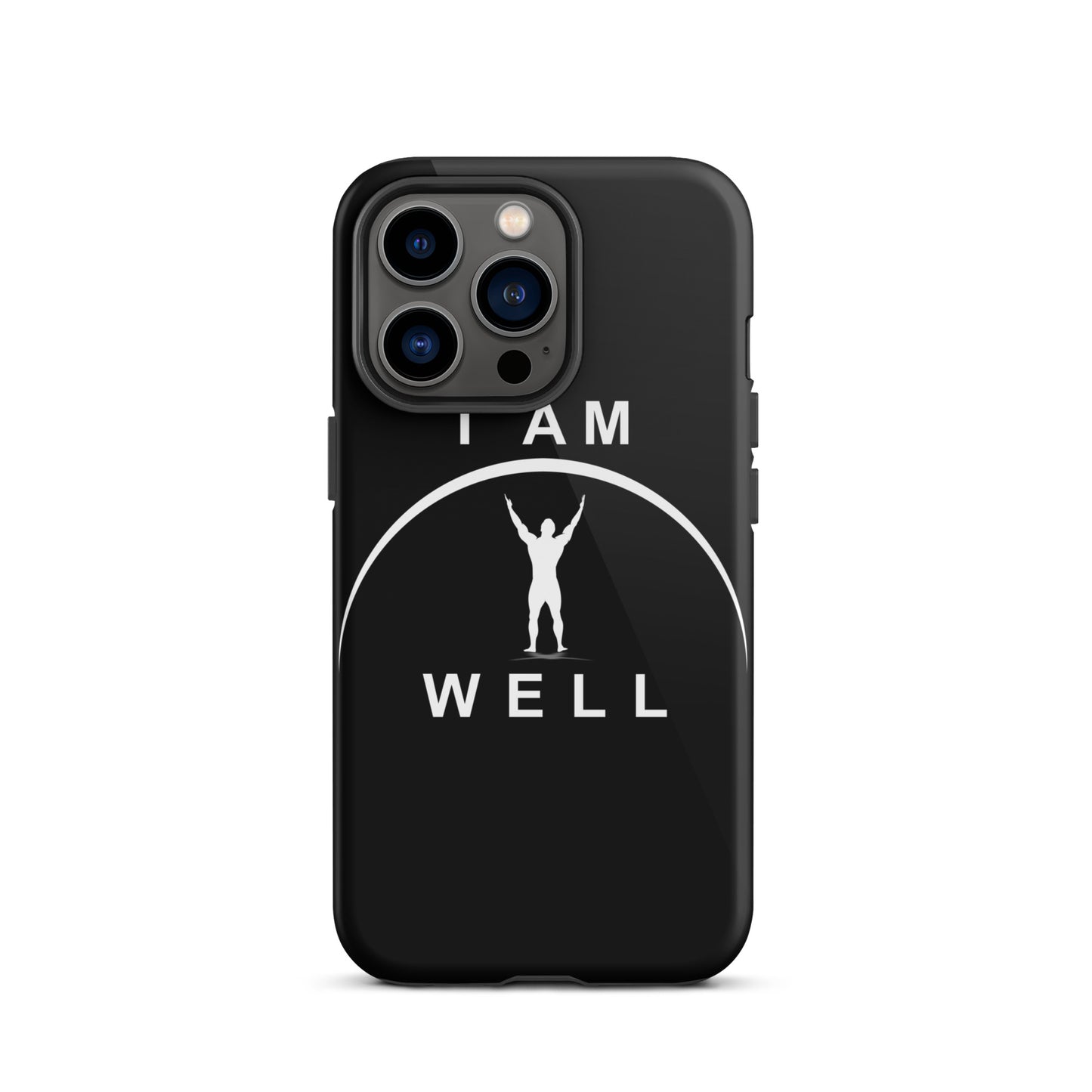 I AM WELL Tough Case for iPhone® Men's Black w/ White Logo