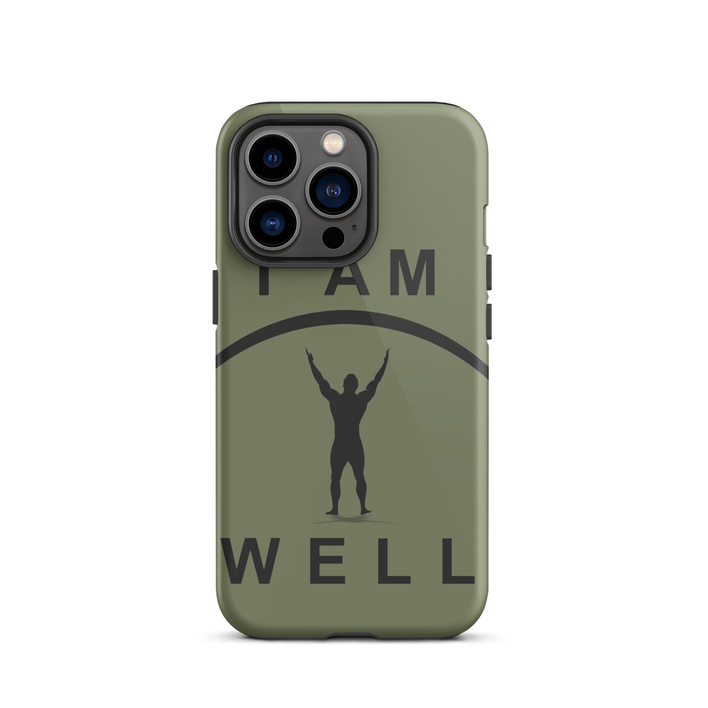 I AM WELL Tough Case for iPhone® Men's OD Green w/ Black Logo