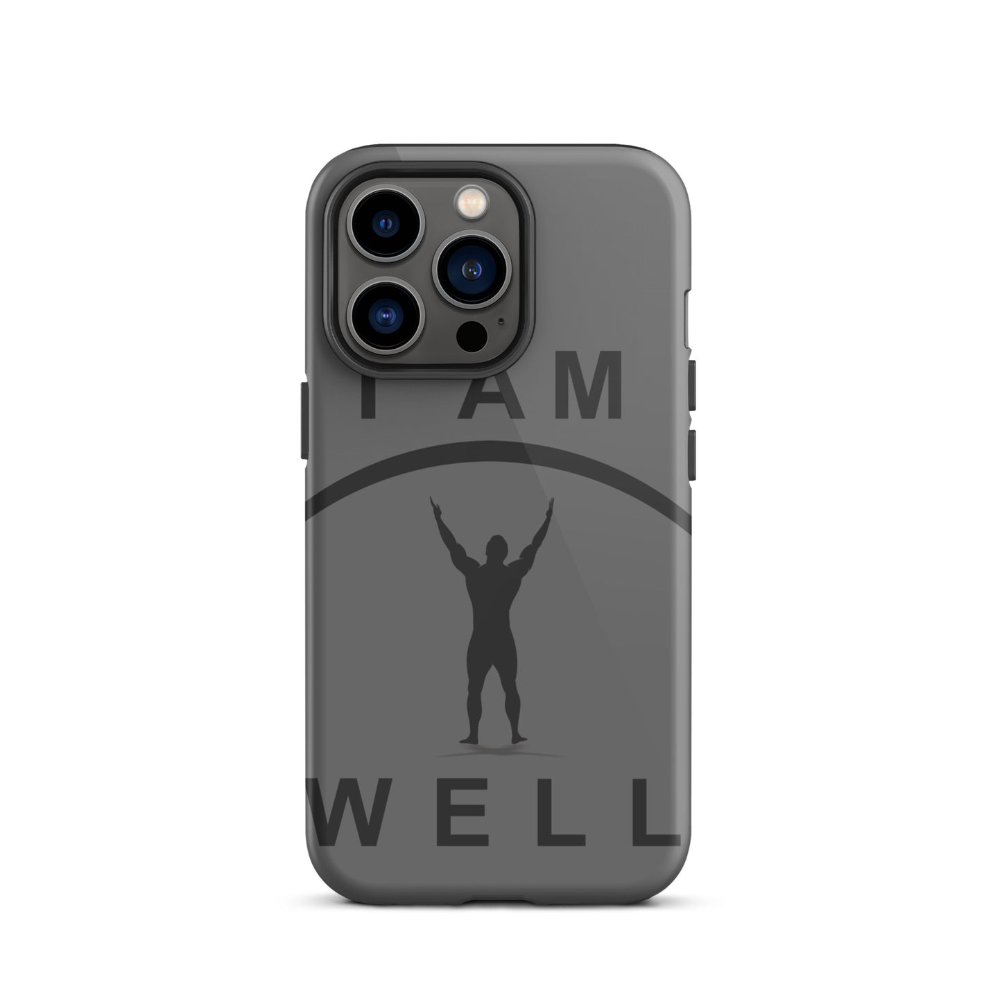 I AM WELL Tough Case for iPhone® Men's Dark Grey w/ Black Logo