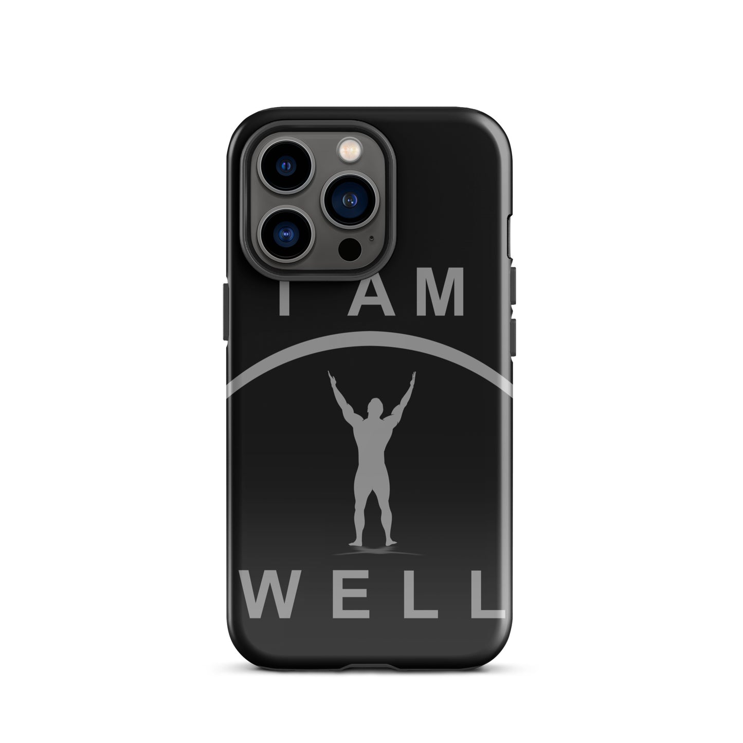 I AM WELL Tough Case for iPhone® Men's Black w/ Grey Logo