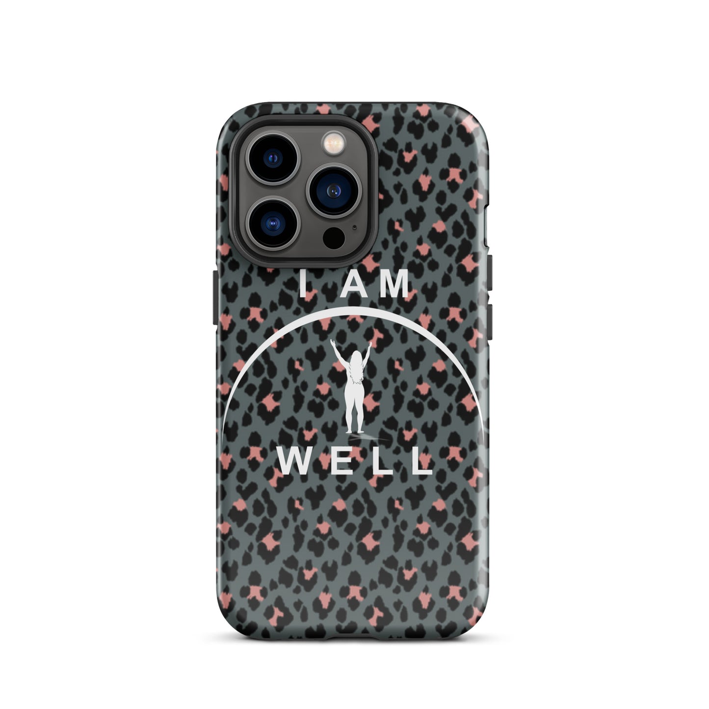 I AM WELL Tough Case for iPhone® Women's Cheetah w/ White Logo