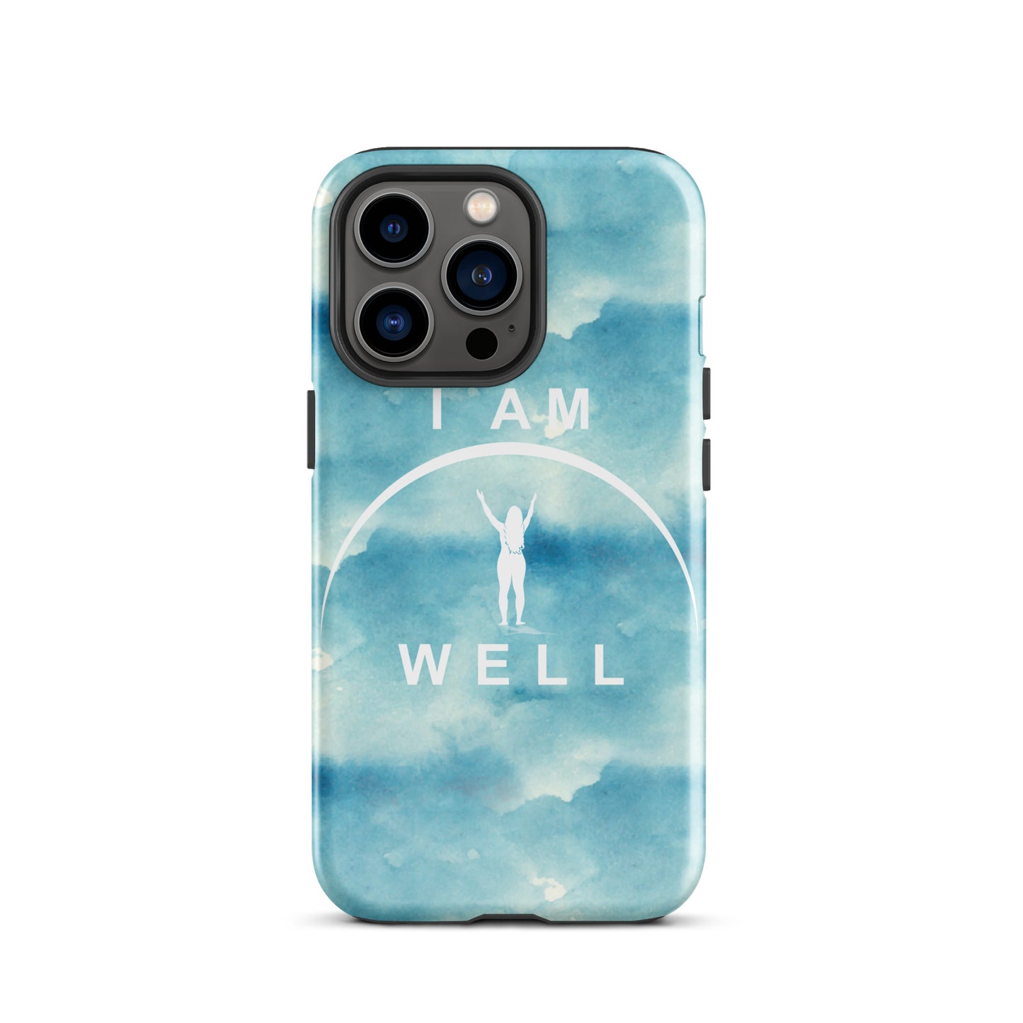 I AM WELL Tough Case for iPhone® Women's Blue w/ White Logo