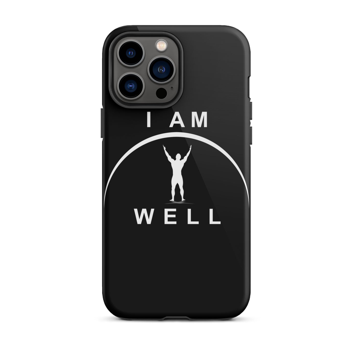 I AM WELL Tough Case for iPhone® Men's Black w/ White Logo