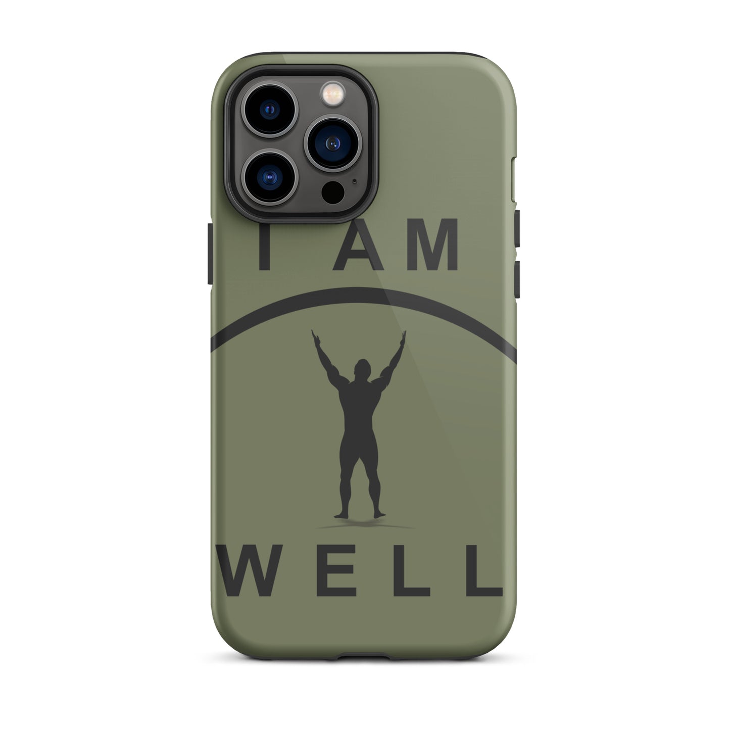 I AM WELL Tough Case for iPhone® Men's OD Green w/ Black Logo