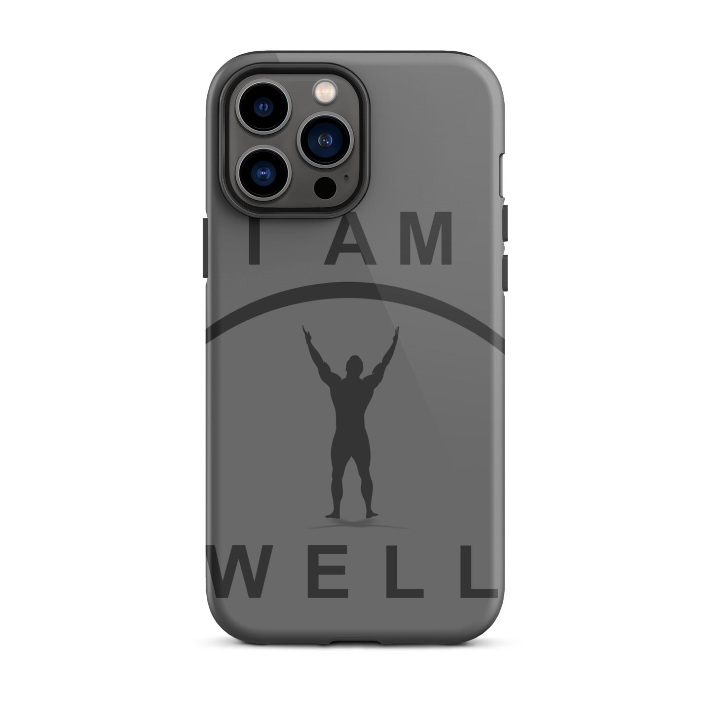 I AM WELL Tough Case for iPhone® Men's Dark Grey w/ Black Logo