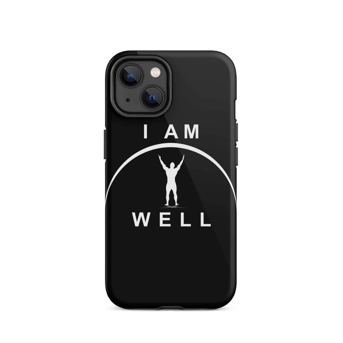 I AM WELL Tough Case for iPhone® Men's Black w/ White Logo