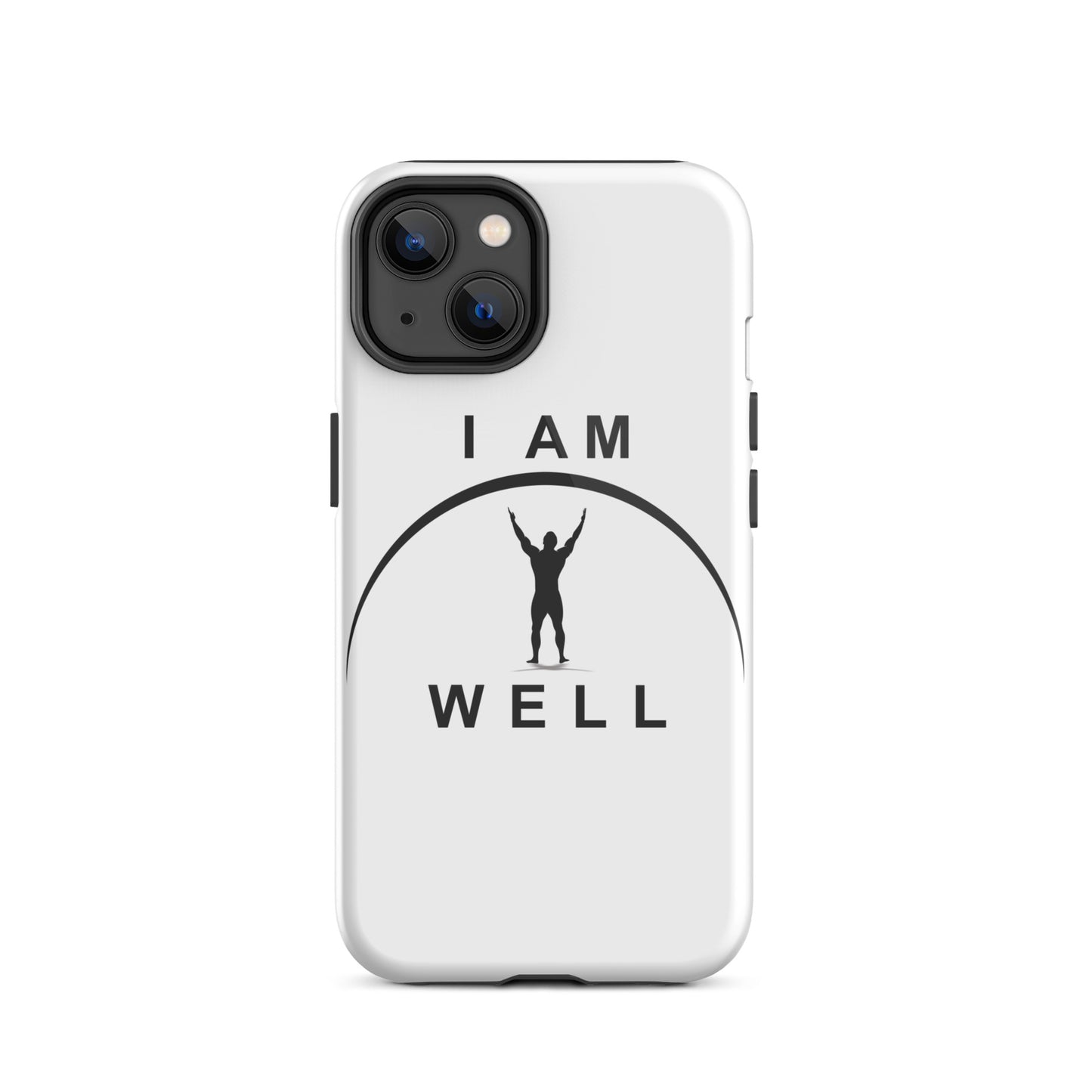 I AM WELL Tough Case for iPhone® Men's White w/ Black Logo