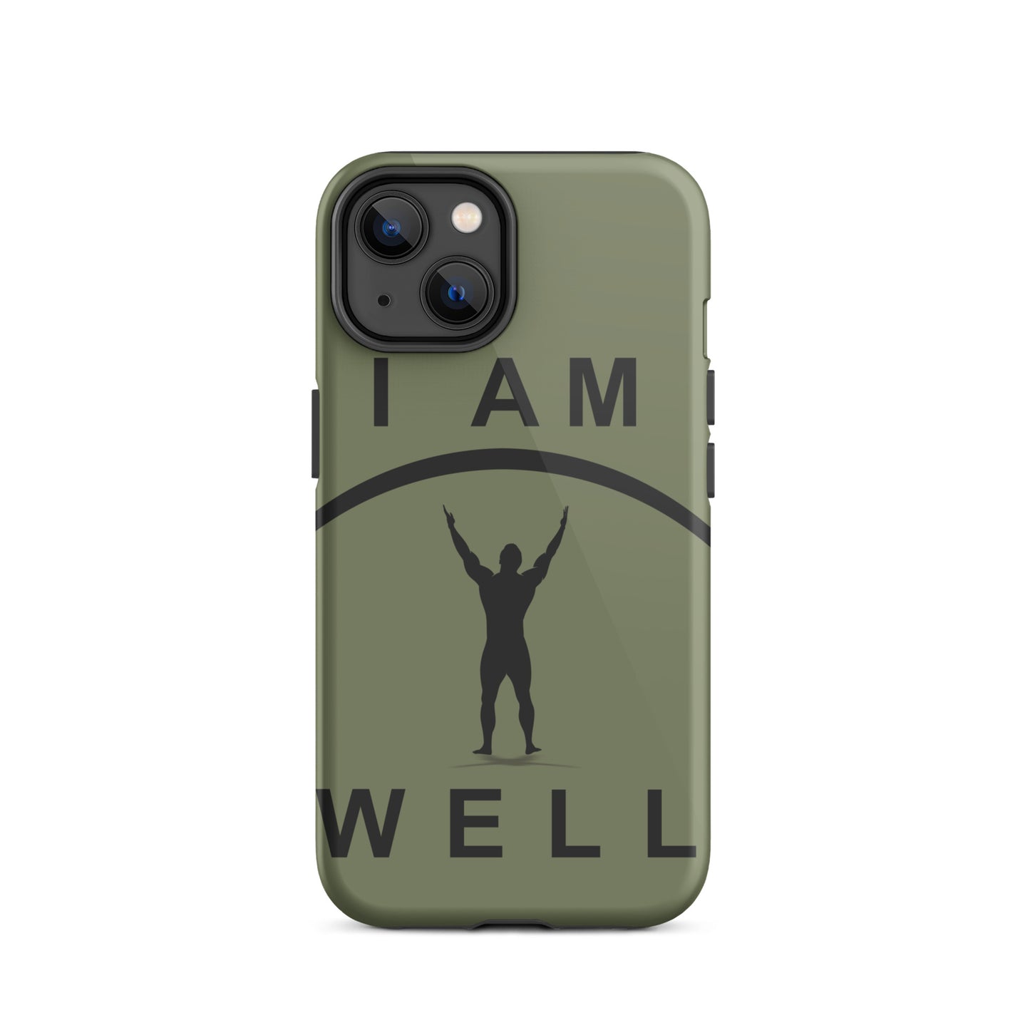 I AM WELL Tough Case for iPhone® Men's OD Green w/ Black Logo