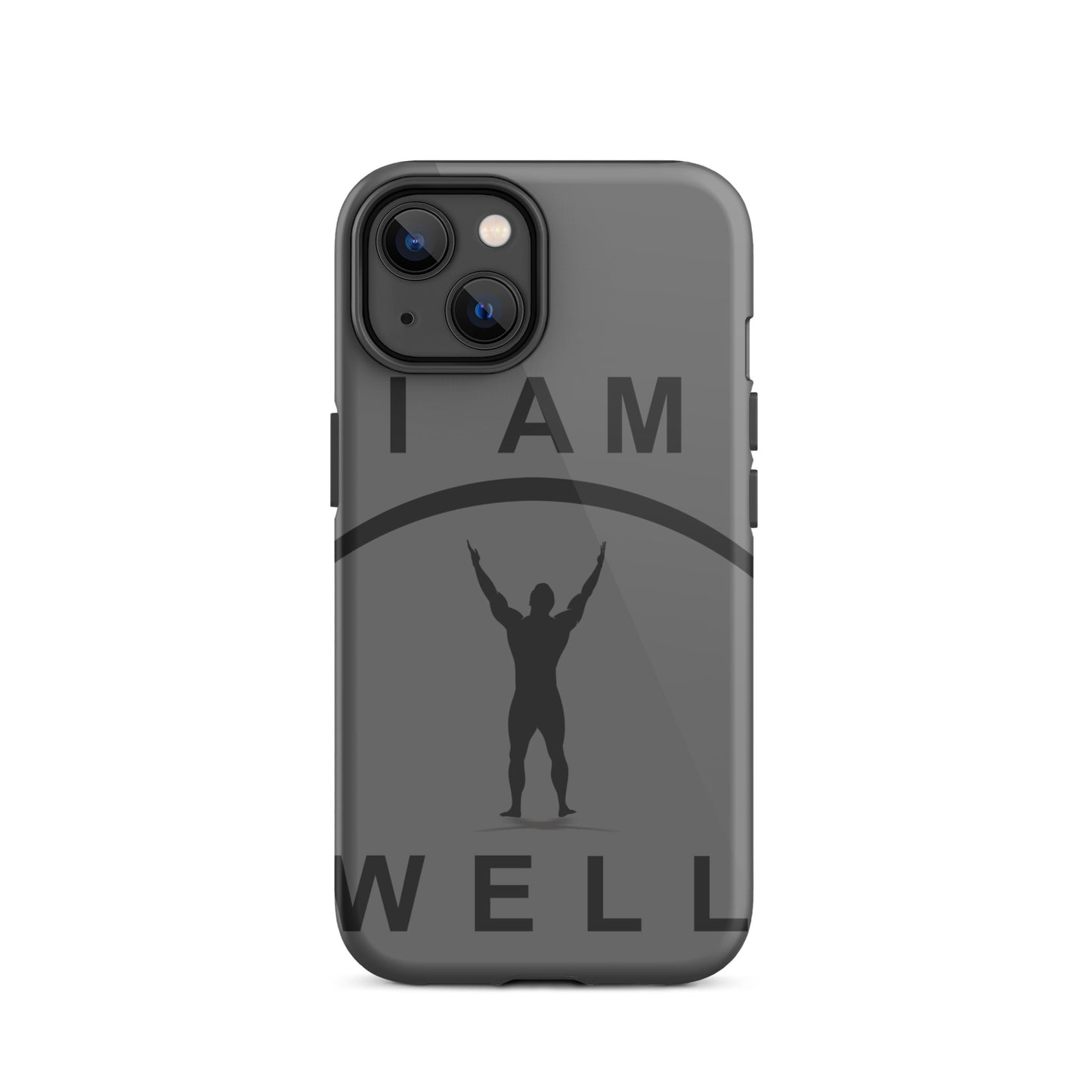 I AM WELL Tough Case for iPhone® Men's Dark Grey w/ Black Logo