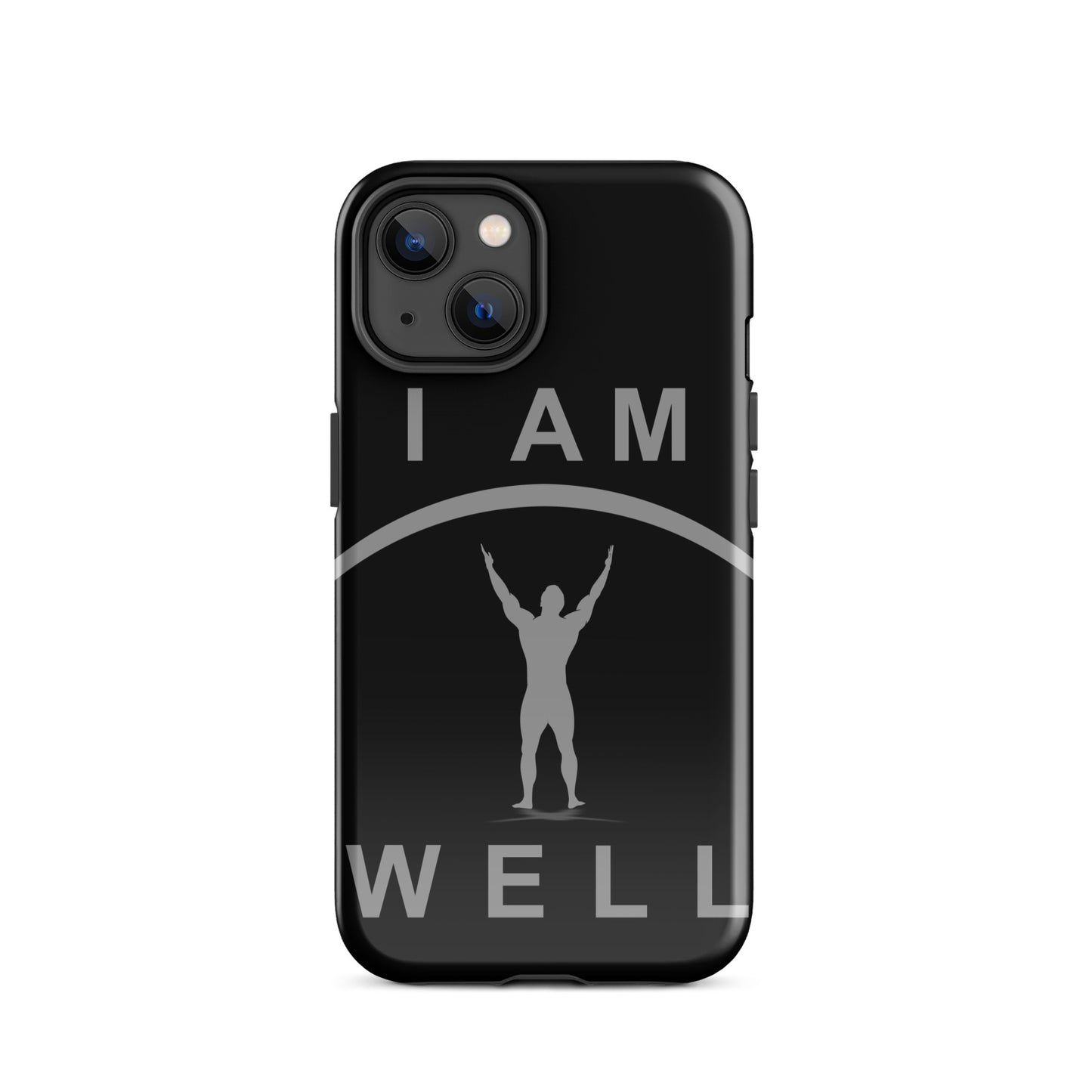 I AM WELL Tough Case for iPhone® Men's Black w/ Grey Logo