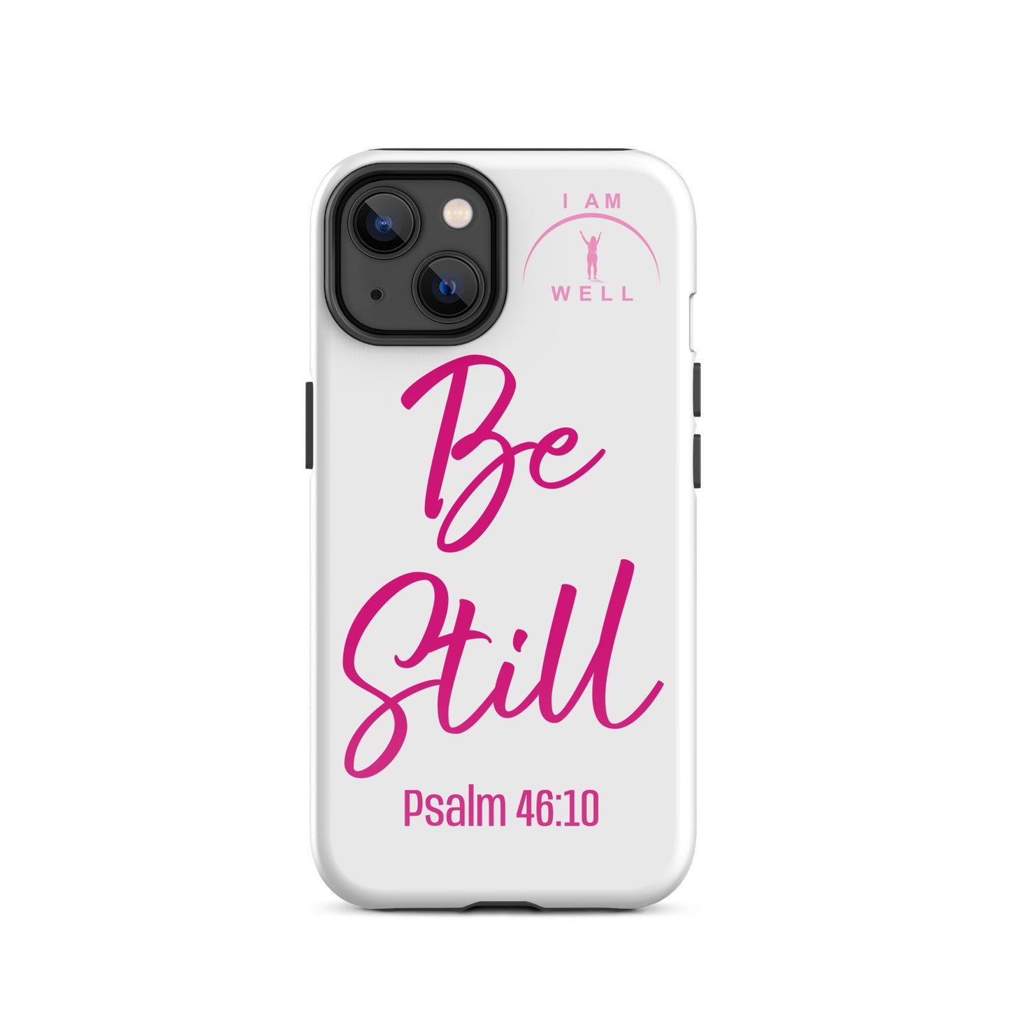 I AM WELL Tough Case for iPhone®  Women's White w/ Pink Logo