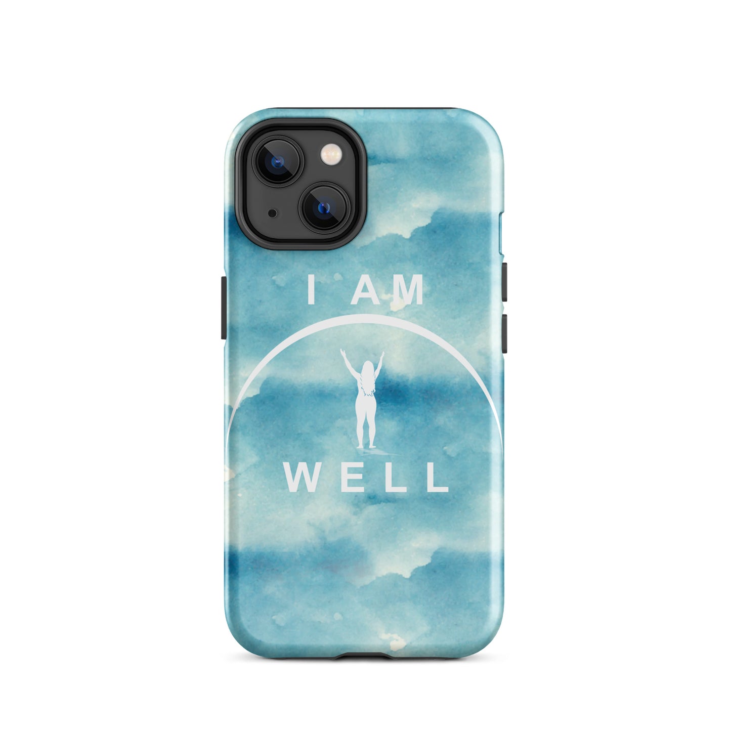 I AM WELL Tough Case for iPhone® Women's Blue w/ White Logo