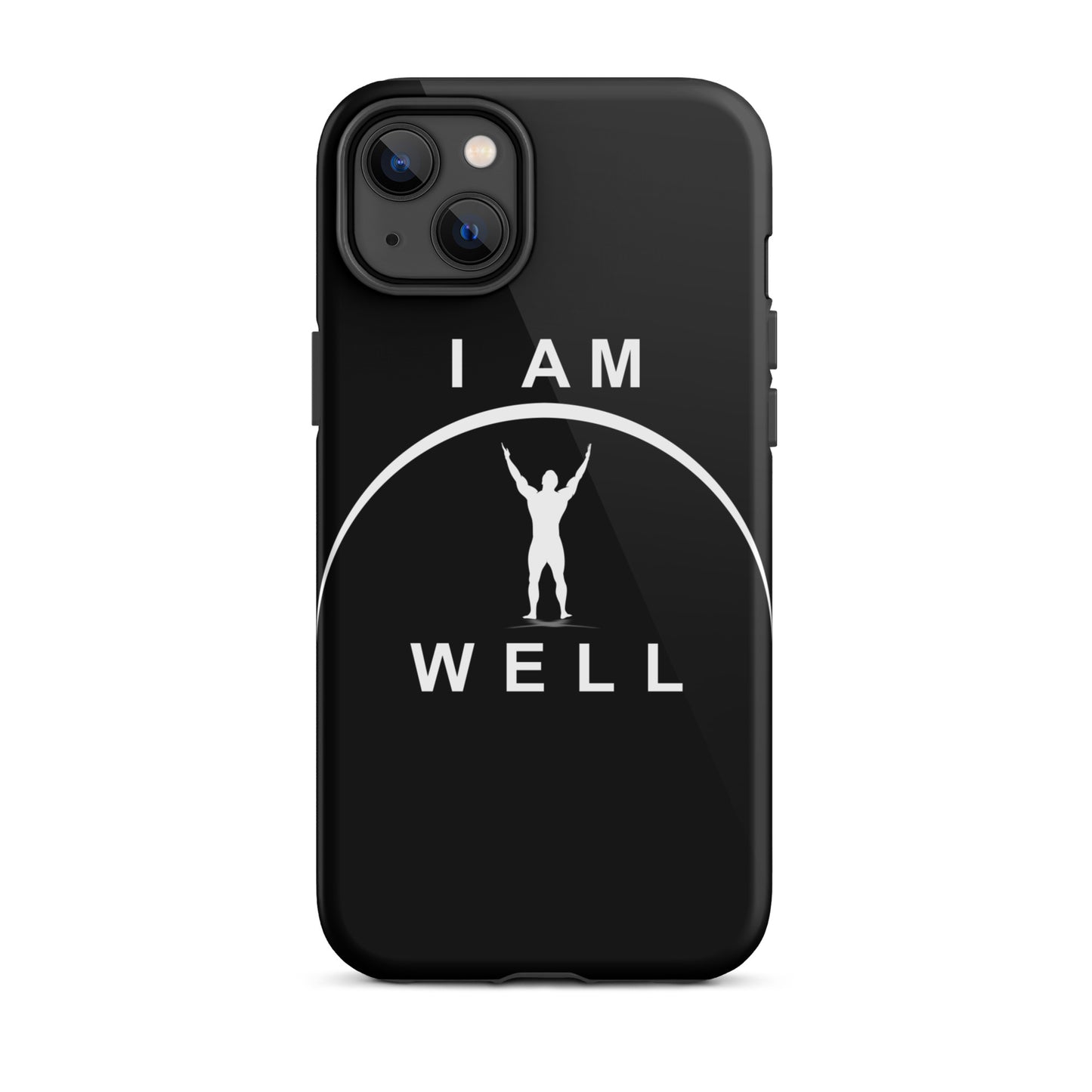 I AM WELL Tough Case for iPhone® Men's Black w/ White Logo