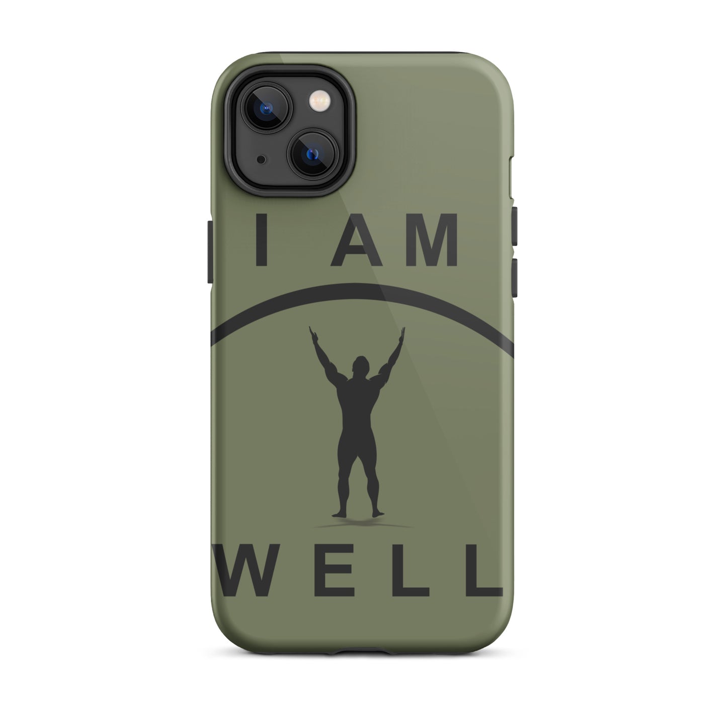 I AM WELL Tough Case for iPhone® Men's OD Green w/ Black Logo