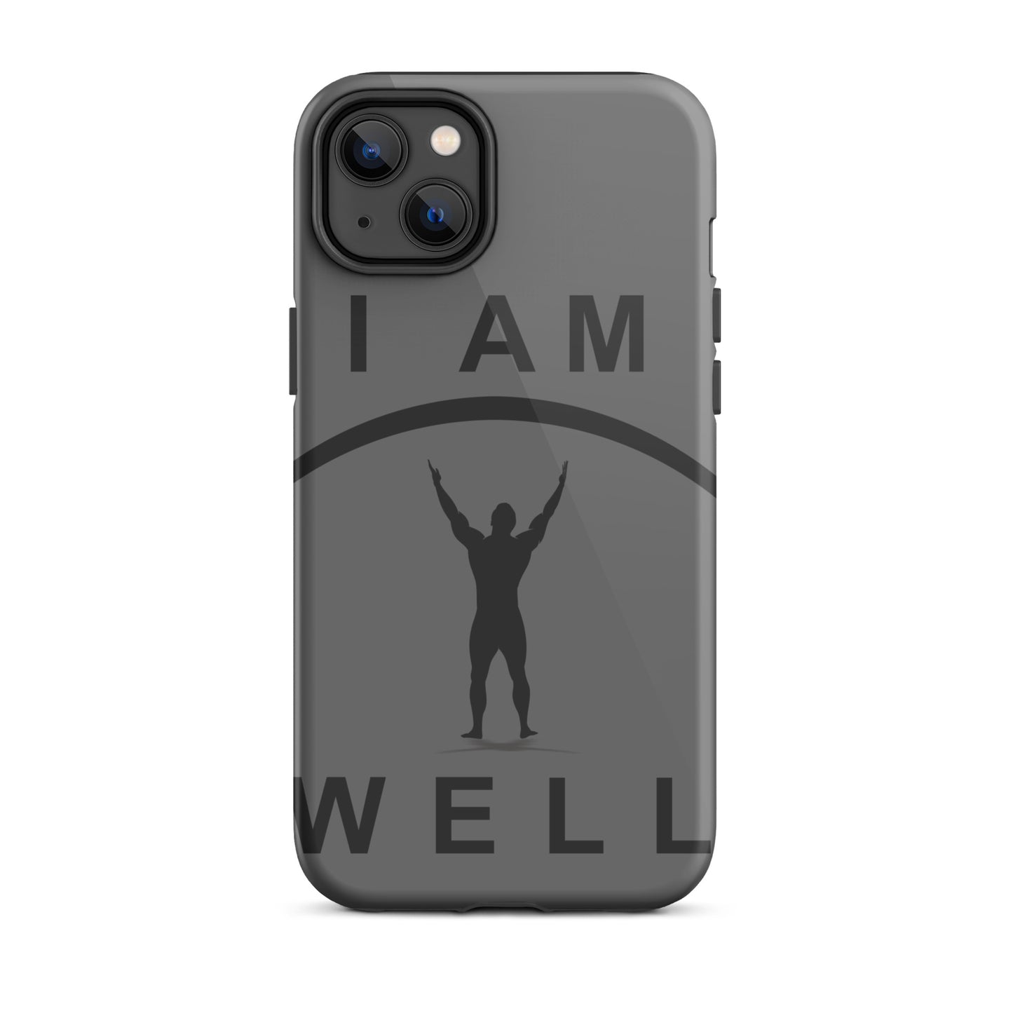 I AM WELL Tough Case for iPhone® Men's Dark Grey w/ Black Logo