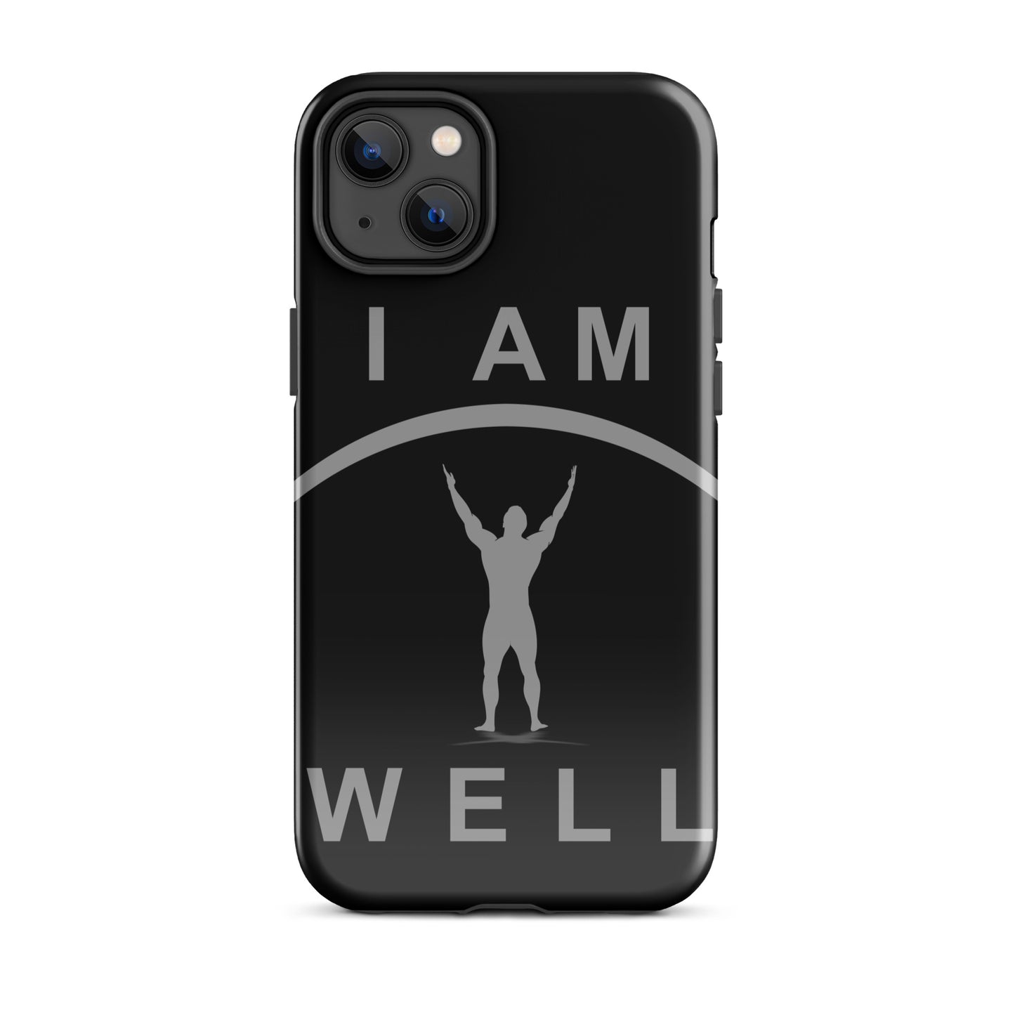 I AM WELL Tough Case for iPhone® Men's Black w/ Grey Logo