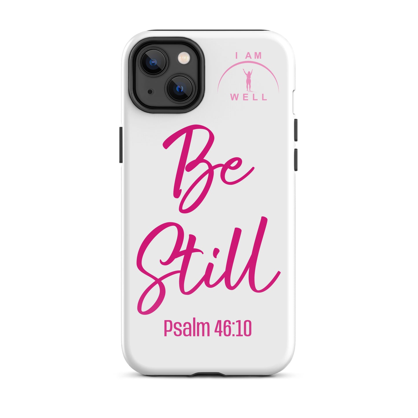 I AM WELL Tough Case for iPhone®  Women's White w/ Pink Logo