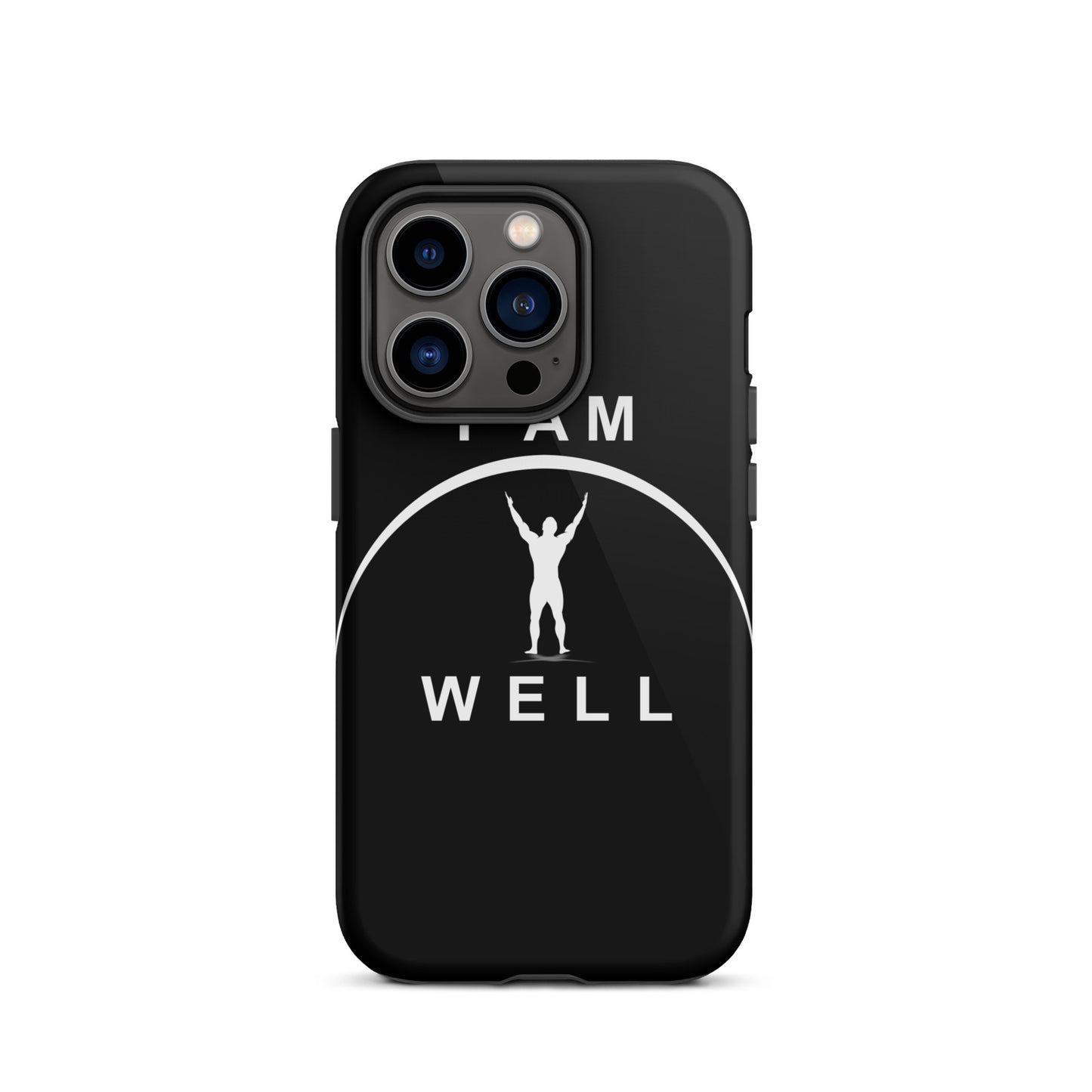 I AM WELL Tough Case for iPhone® Men's Black w/ White Logo