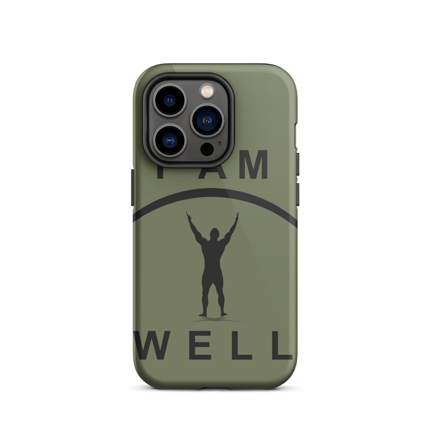 I AM WELL Tough Case for iPhone® Men's OD Green w/ Black Logo