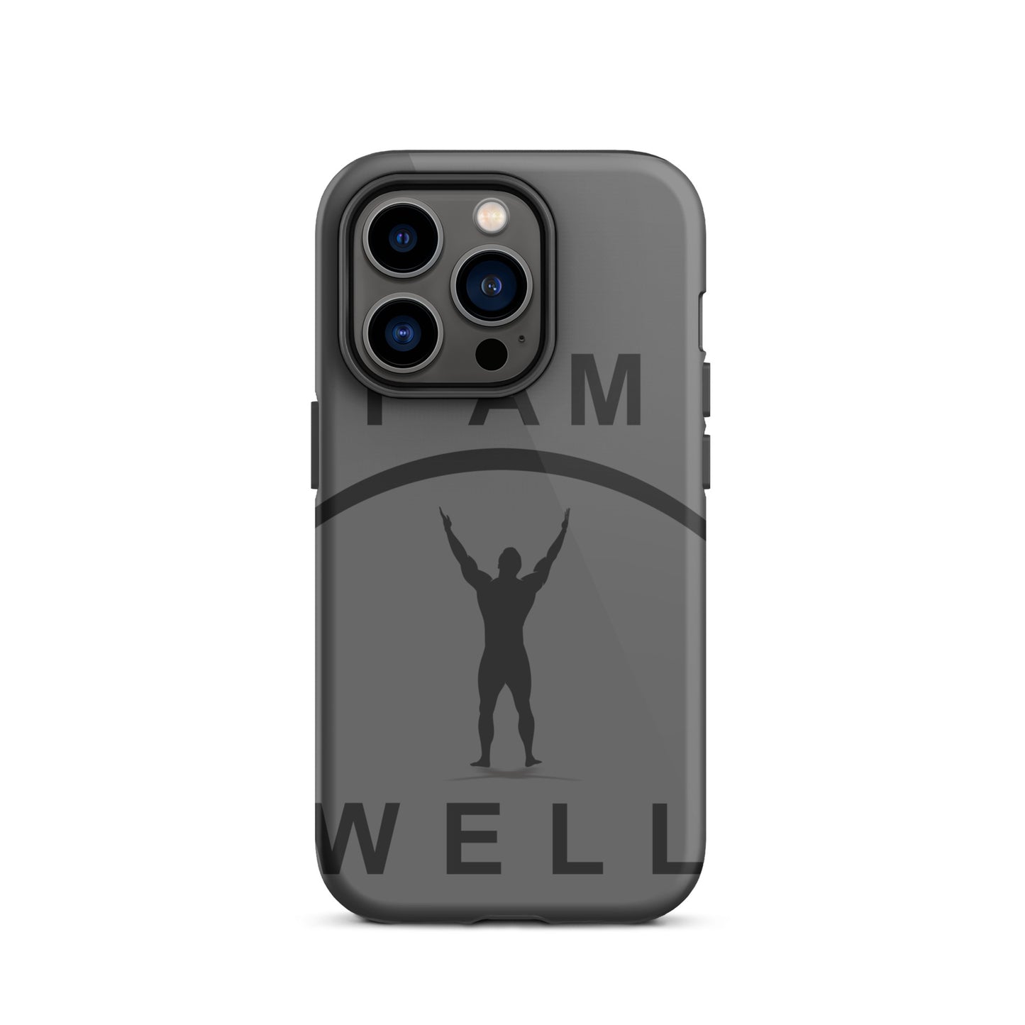 I AM WELL Tough Case for iPhone® Men's Dark Grey w/ Black Logo