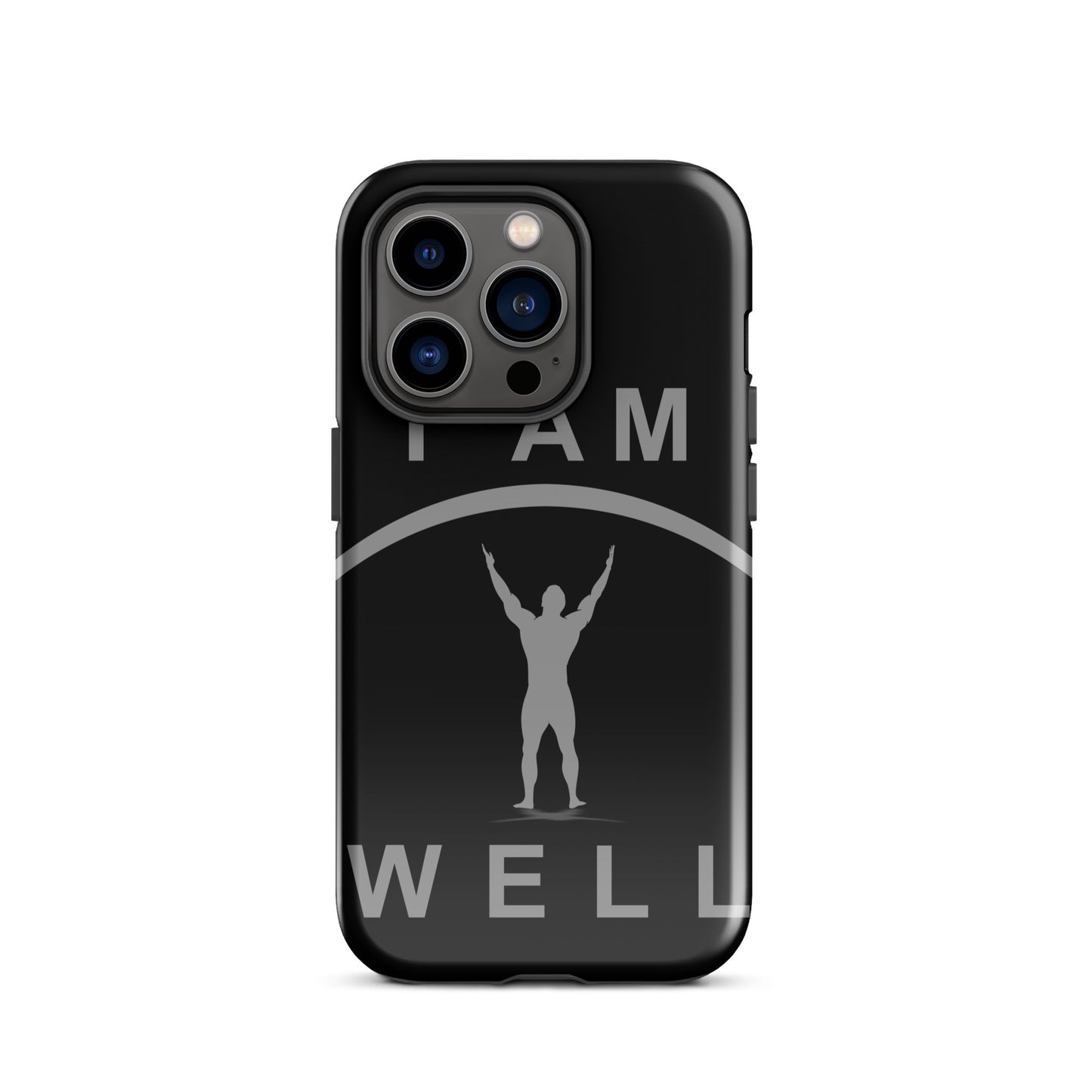 I AM WELL Tough Case for iPhone® Men's Black w/ Grey Logo