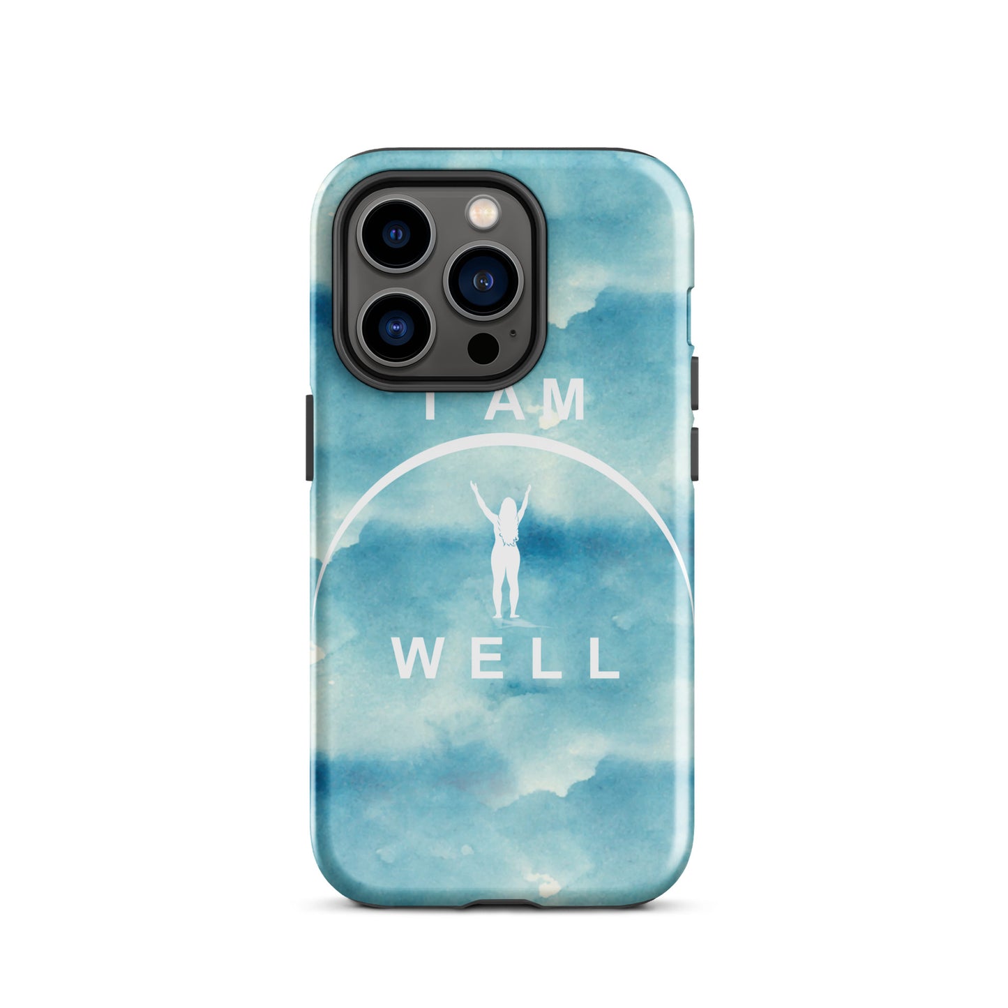 I AM WELL Tough Case for iPhone® Women's Blue w/ White Logo