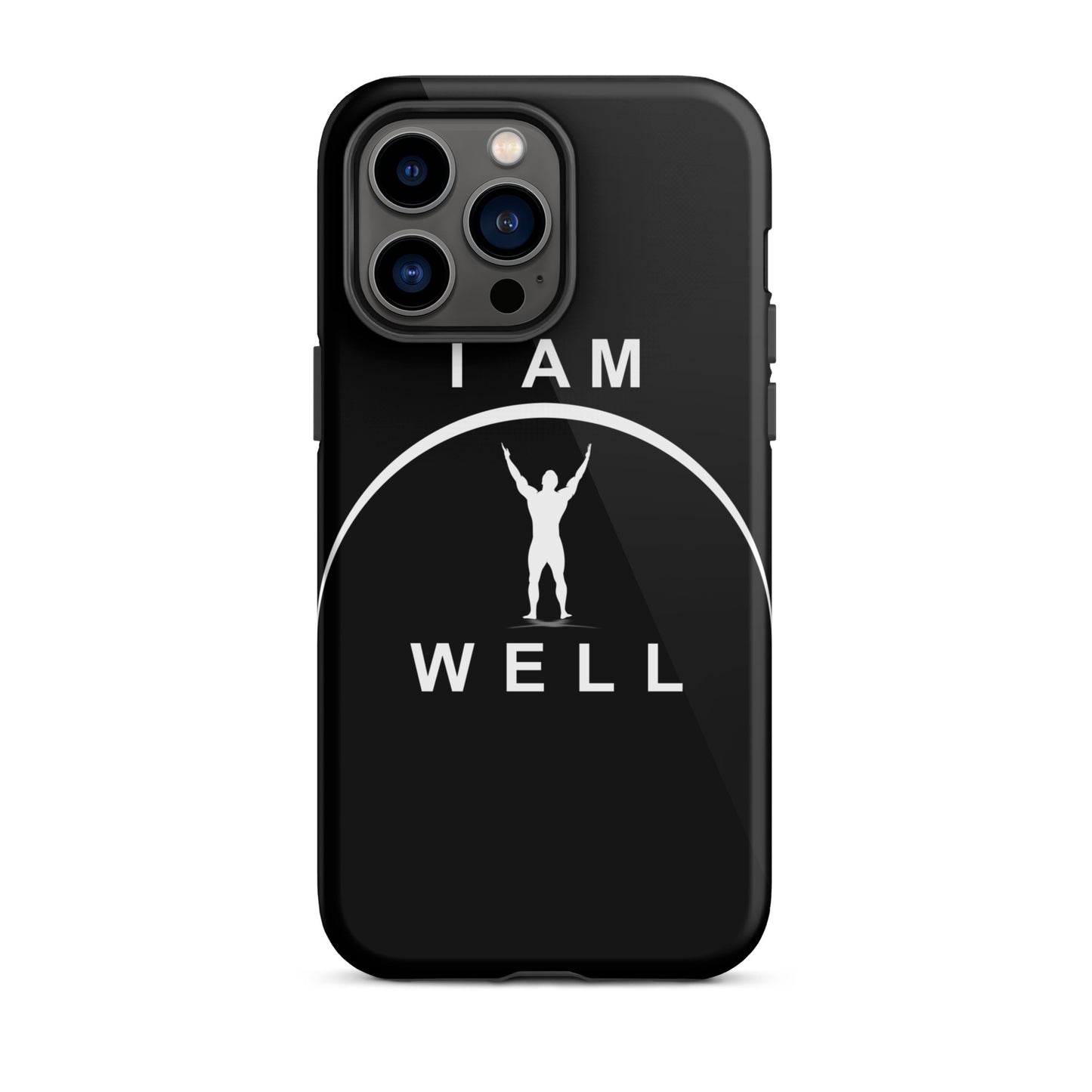 I AM WELL Tough Case for iPhone® Men's Black w/ White Logo