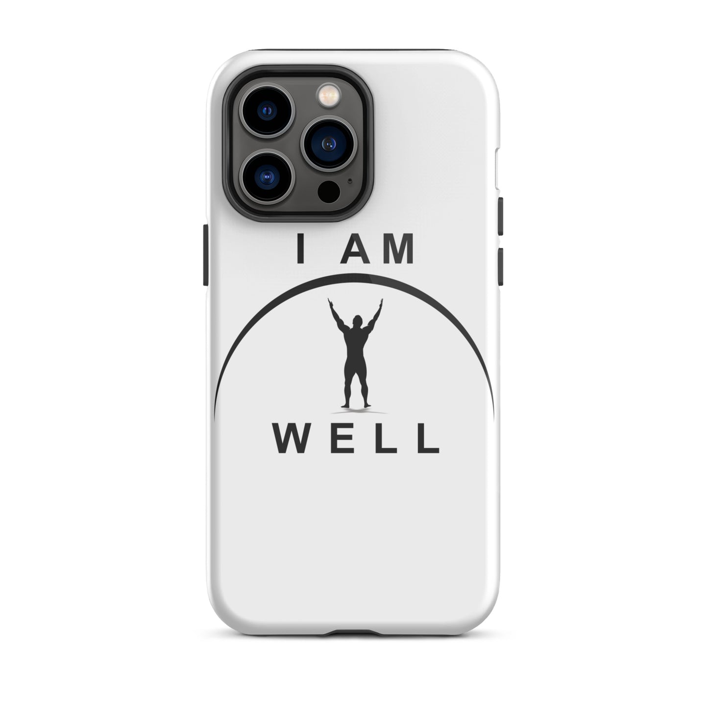 I AM WELL Tough Case for iPhone® Men's White w/ Black Logo