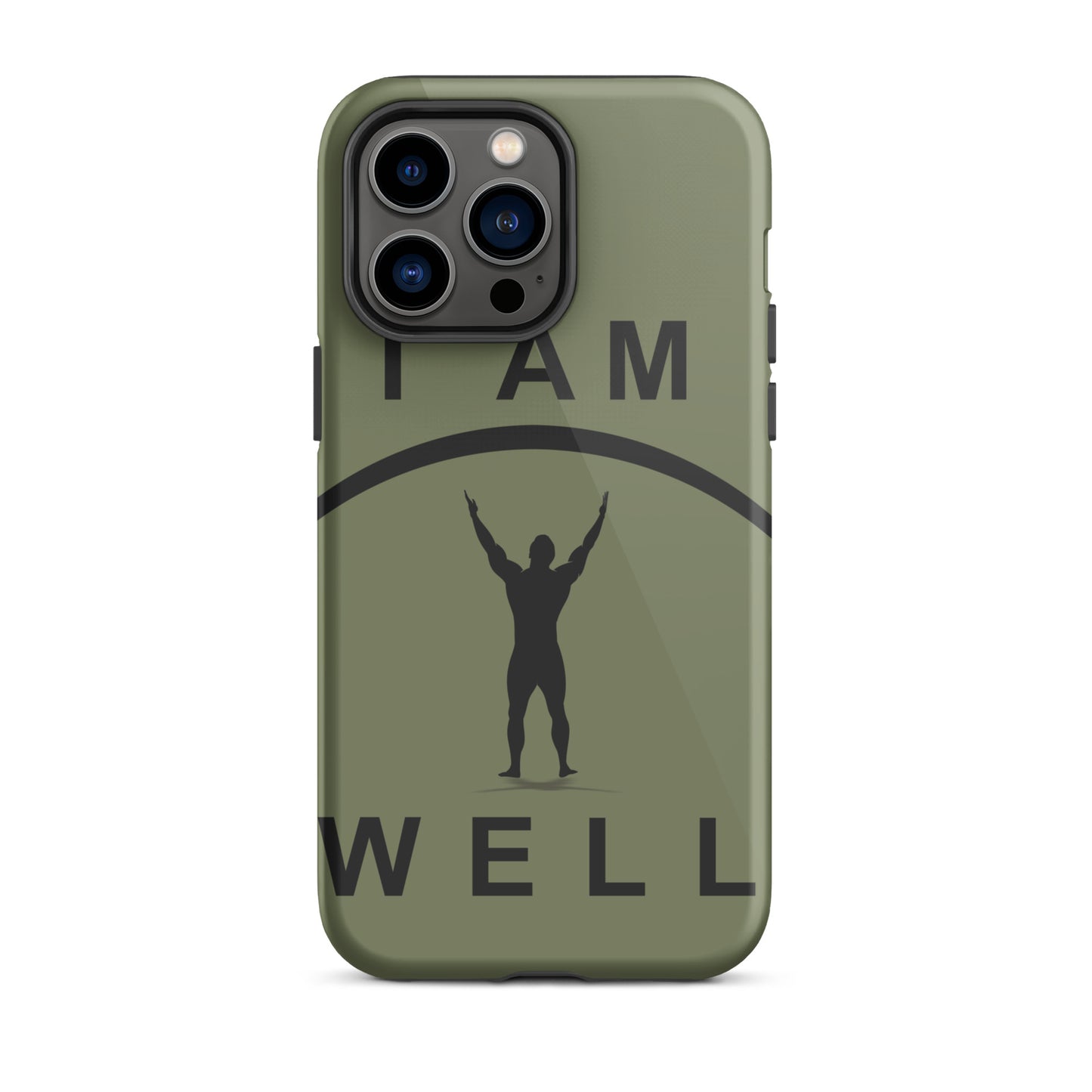 I AM WELL Tough Case for iPhone® Men's OD Green w/ Black Logo