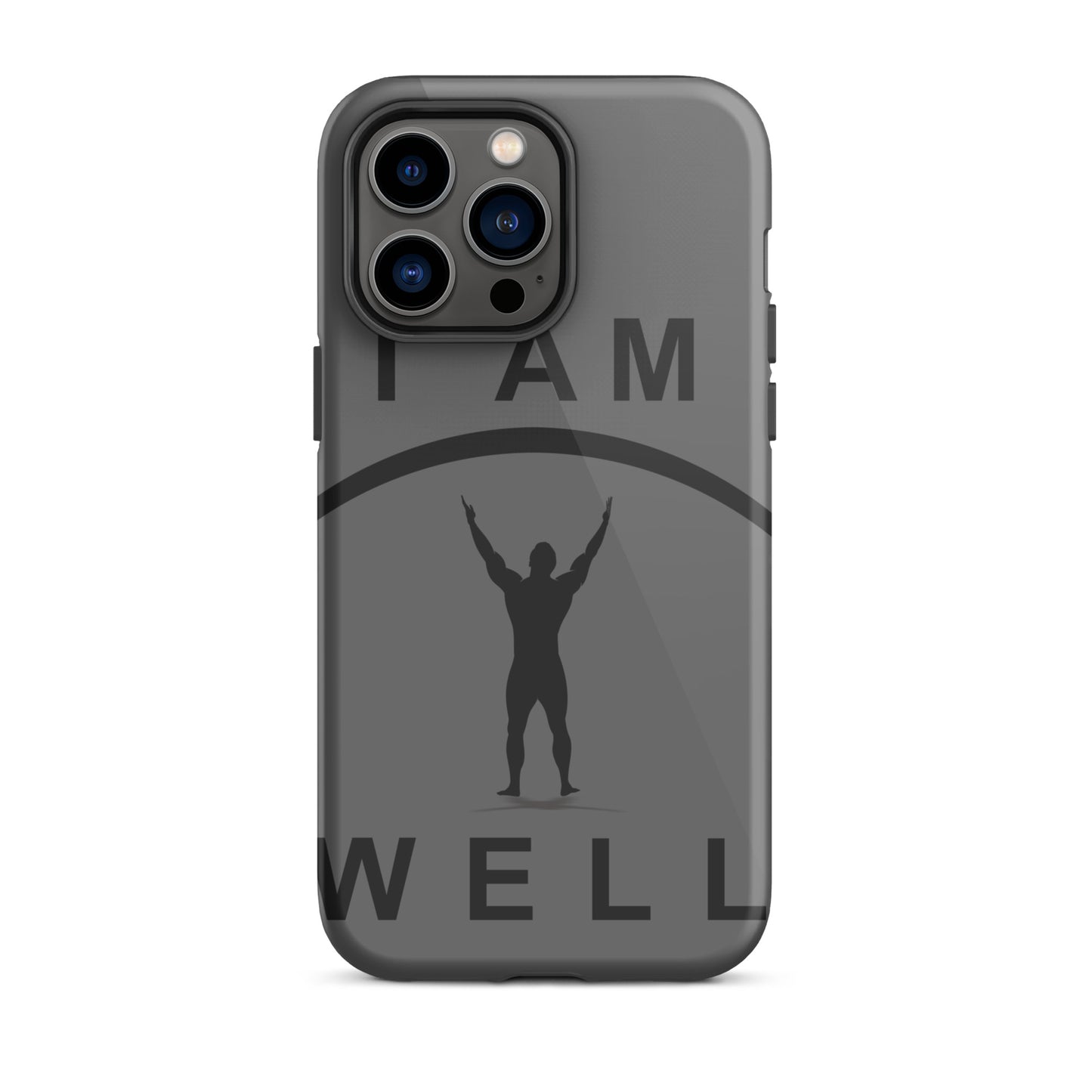 I AM WELL Tough Case for iPhone® Men's Dark Grey w/ Black Logo