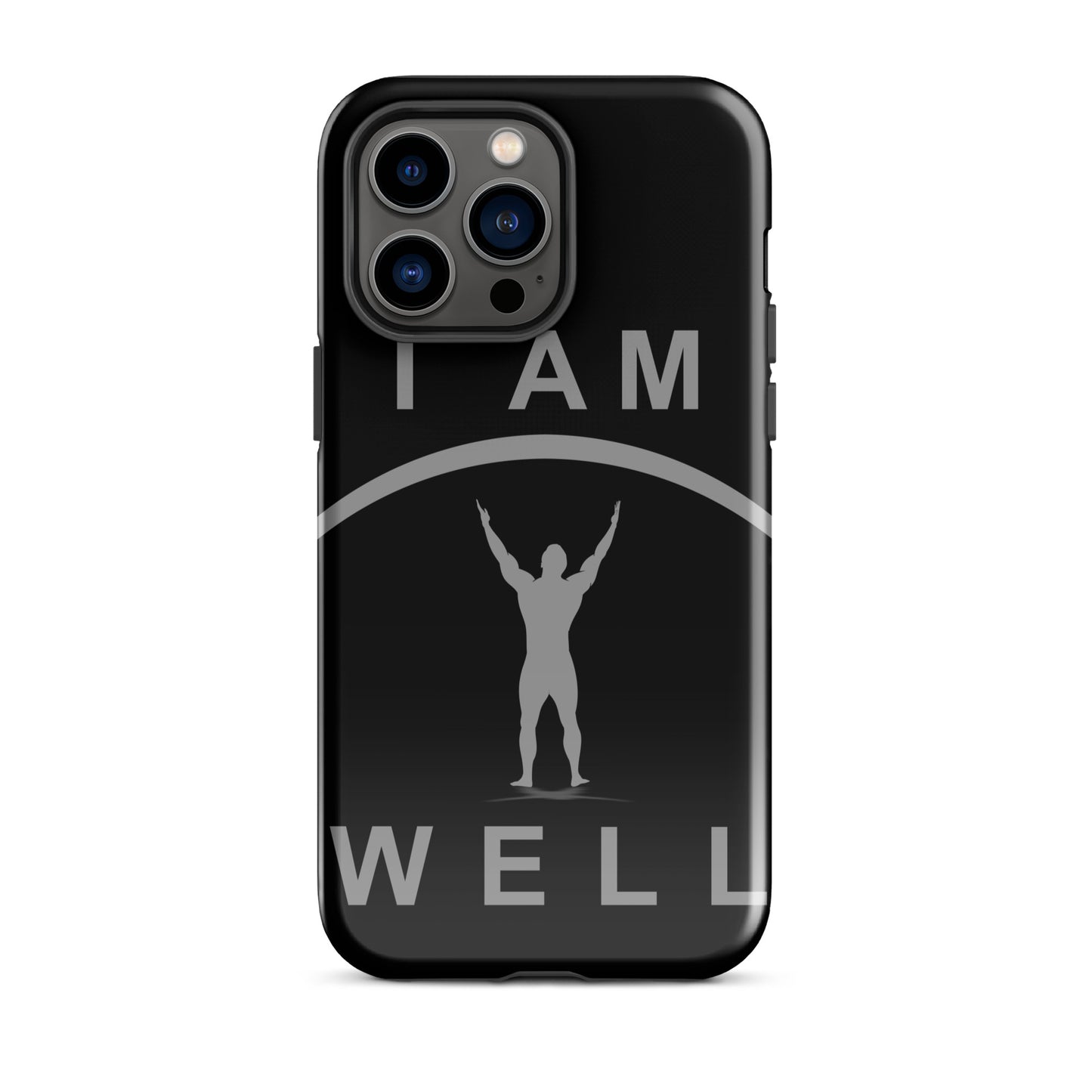 I AM WELL Tough Case for iPhone® Men's Black w/ Grey Logo