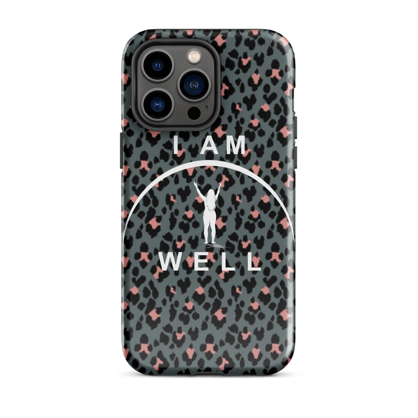 I AM WELL Tough Case for iPhone® Women's Cheetah w/ White Logo