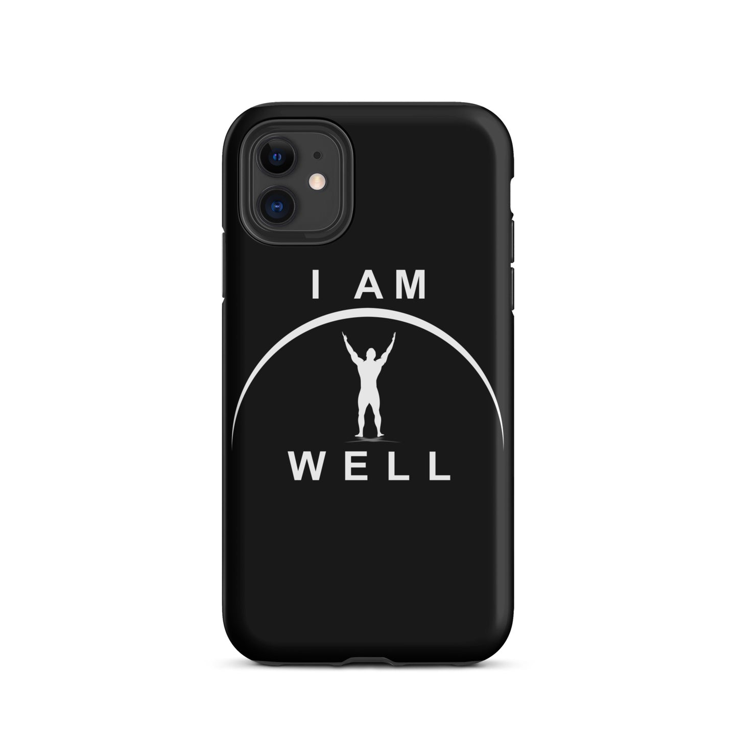 I AM WELL Tough Case for iPhone® Men's Black w/ White Logo