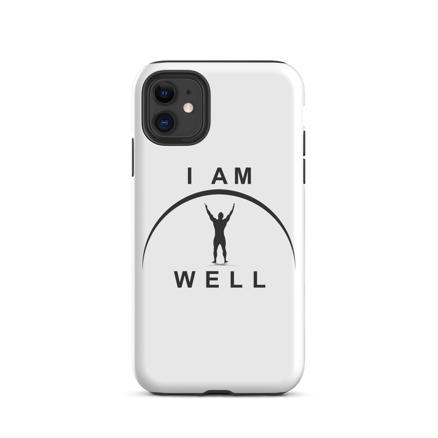 I AM WELL Tough Case for iPhone® Men's White w/ Black Logo