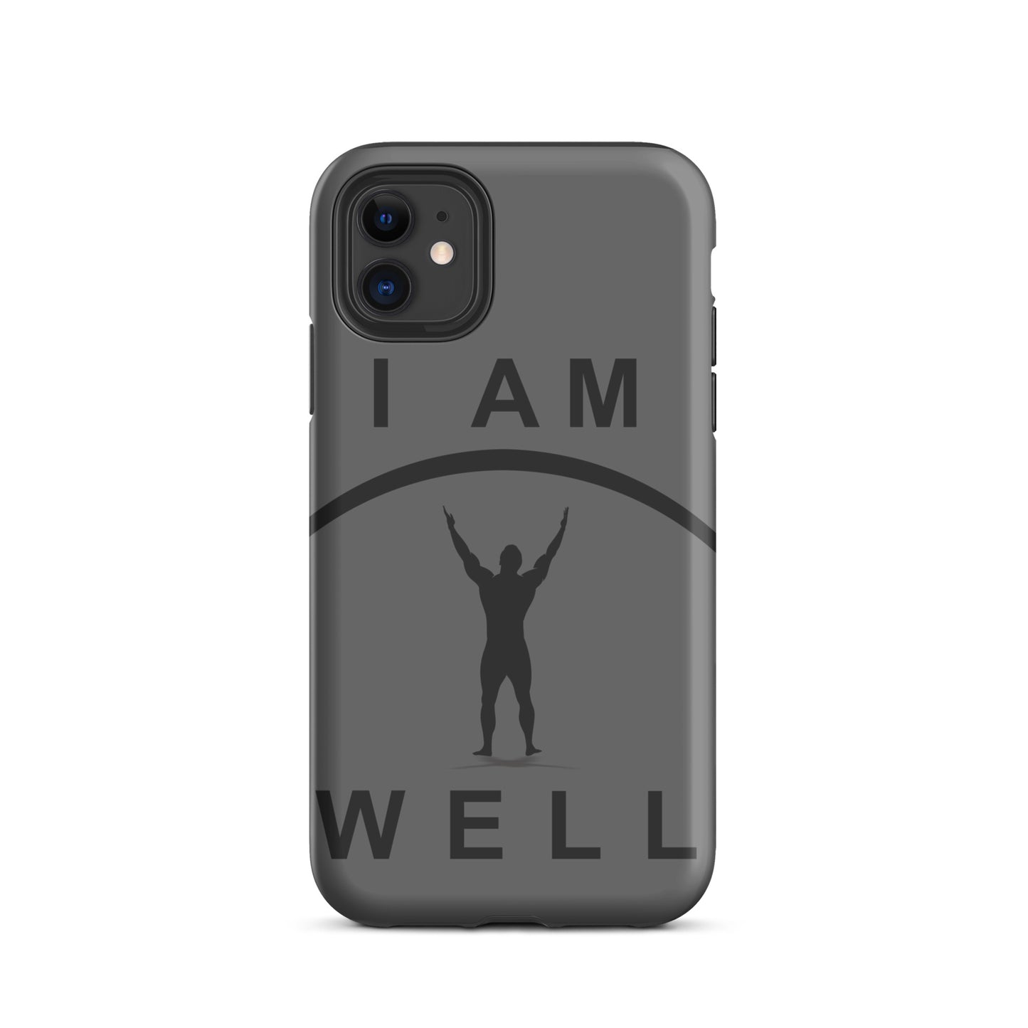 I AM WELL Tough Case for iPhone® Men's Dark Grey w/ Black Logo