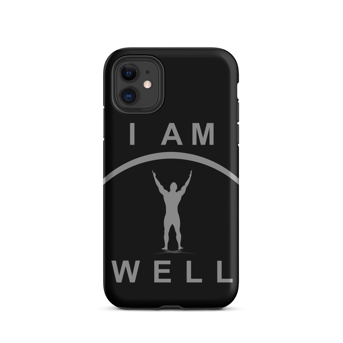 I AM WELL Tough Case for iPhone® Men's Black w/ Grey Logo