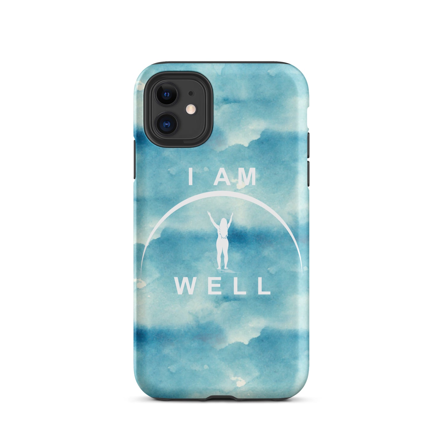 I AM WELL Tough Case for iPhone® Women's Blue w/ White Logo