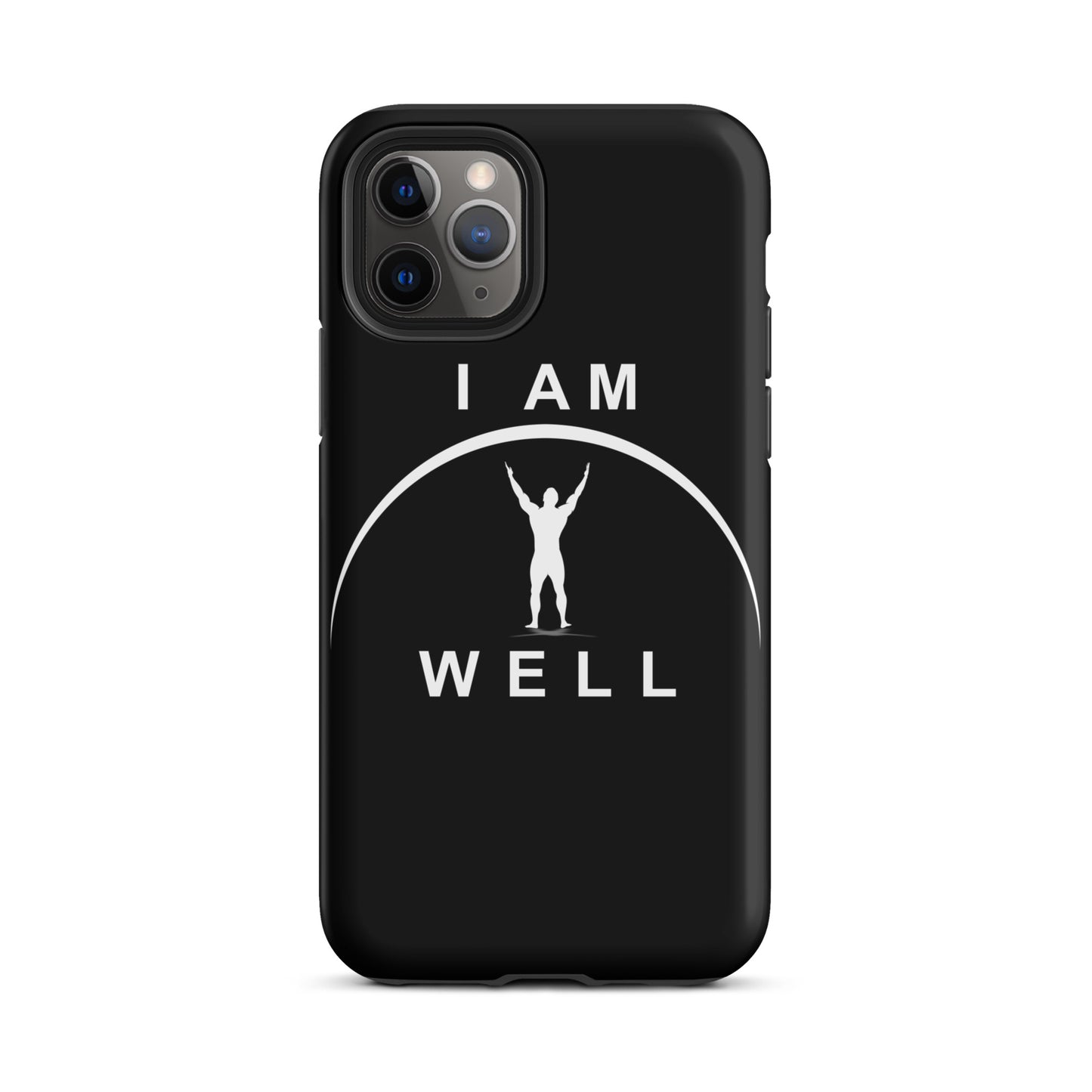 I AM WELL Tough Case for iPhone® Men's Black w/ White Logo