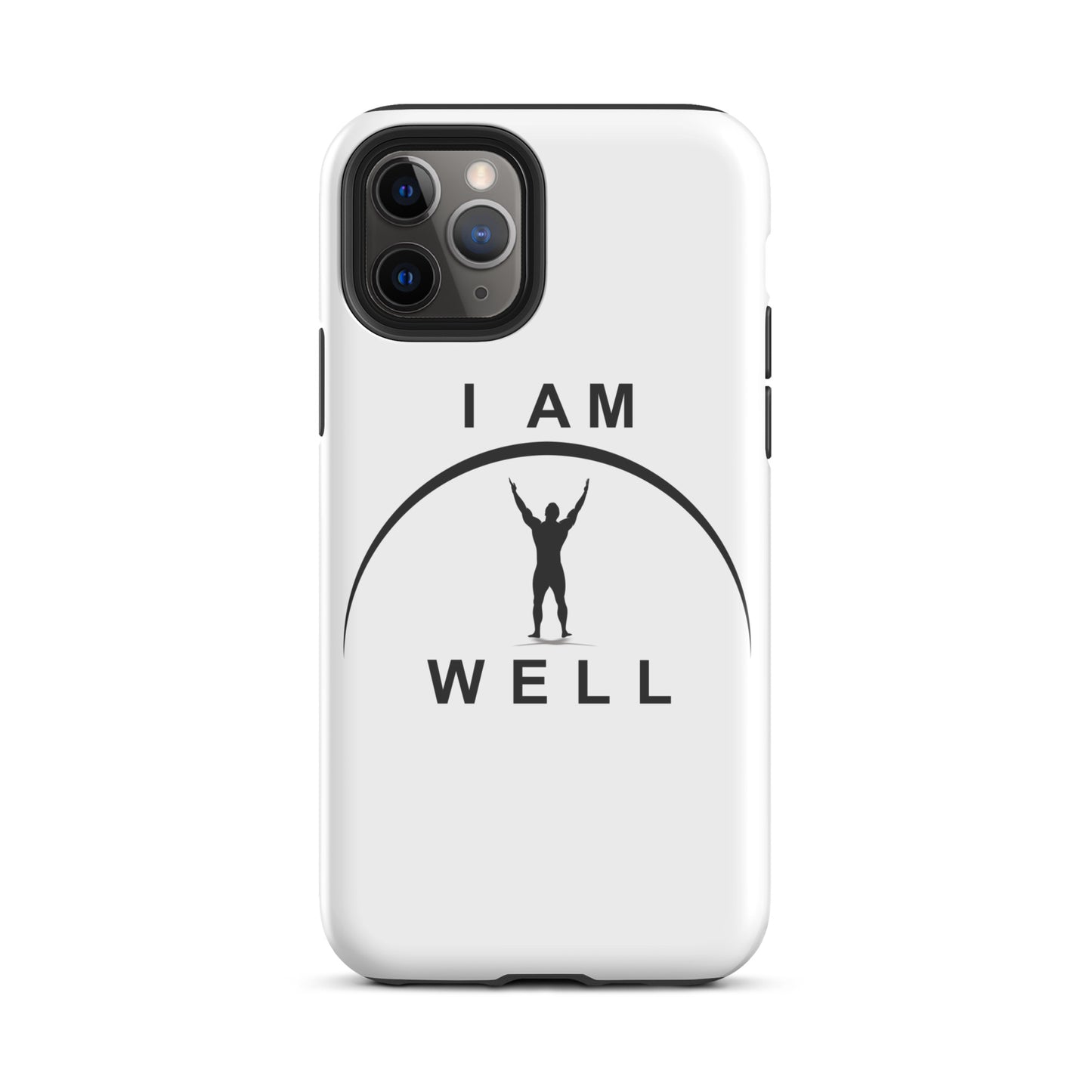 I AM WELL Tough Case for iPhone® Men's White w/ Black Logo