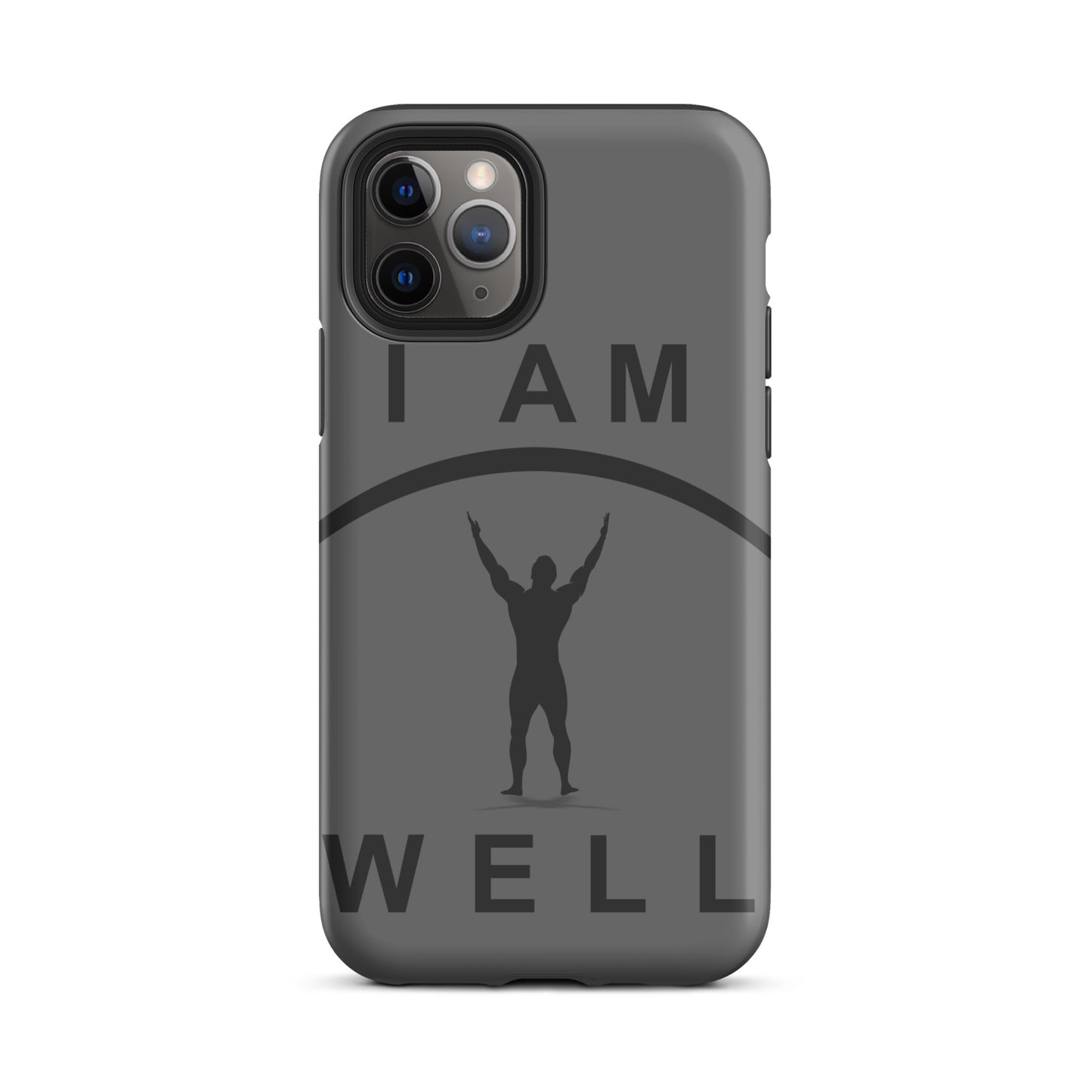 I AM WELL Tough Case for iPhone® Men's Dark Grey w/ Black Logo