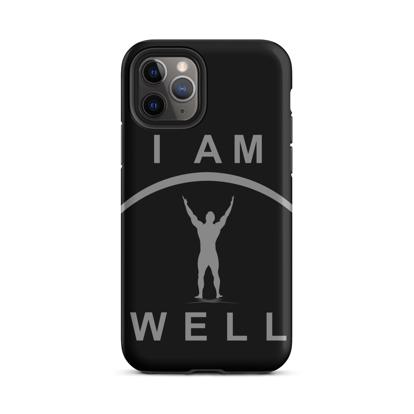 I AM WELL Tough Case for iPhone® Men's Black w/ Grey Logo