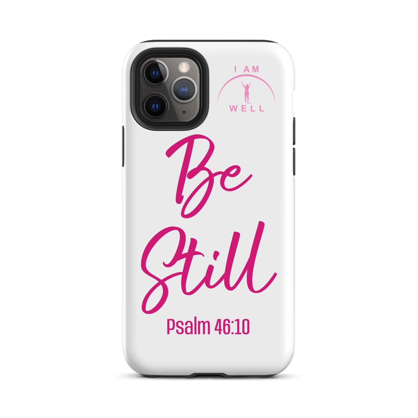 I AM WELL Tough Case for iPhone®  Women's White w/ Pink Logo