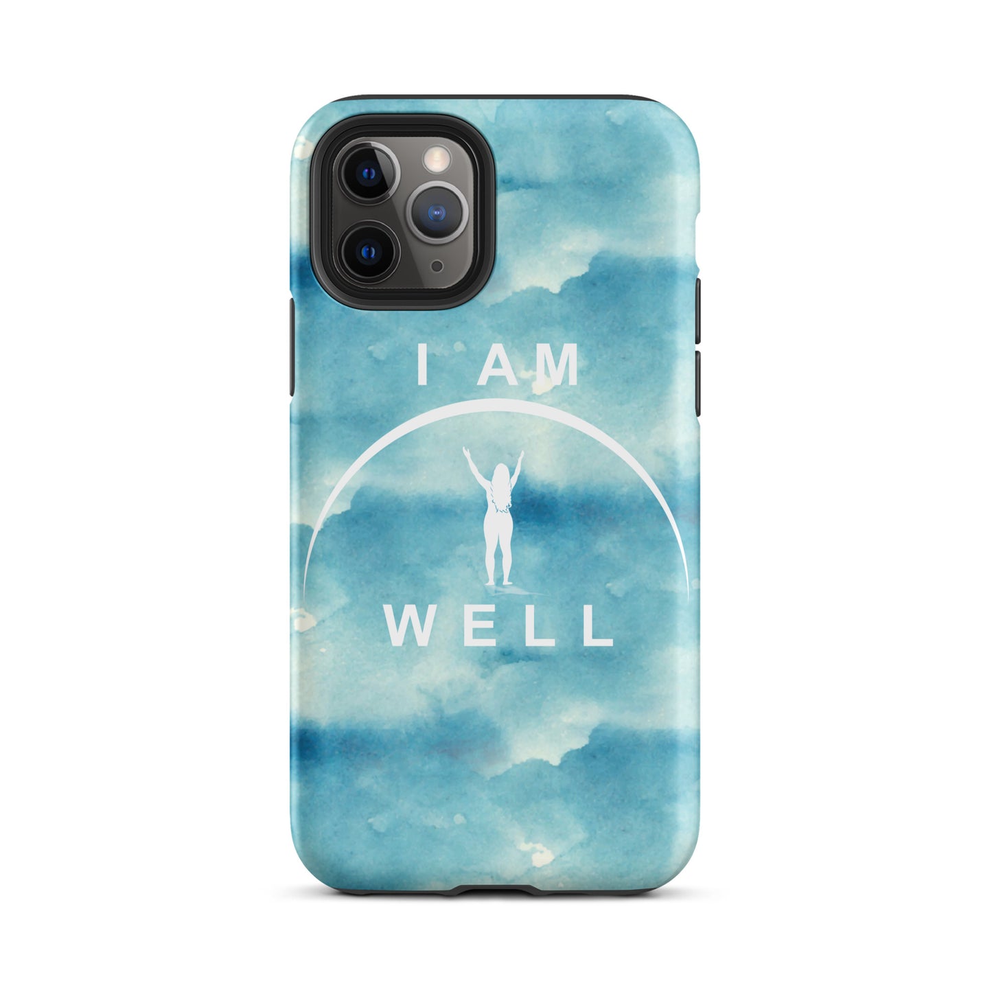 I AM WELL Tough Case for iPhone® Women's Blue w/ White Logo