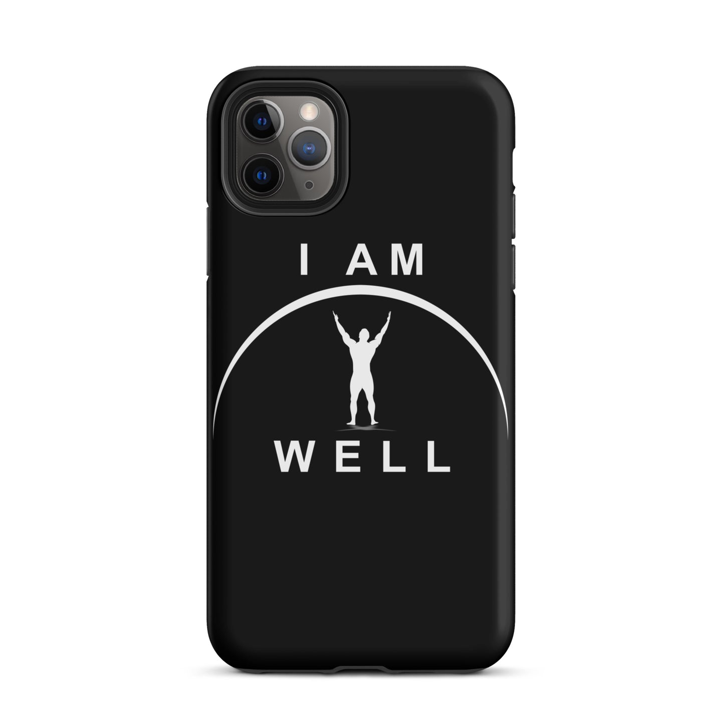 I AM WELL Tough Case for iPhone® Men's Black w/ White Logo