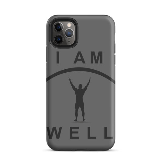 I AM WELL Tough Case for iPhone® Men's Dark Grey w/ Black Logo