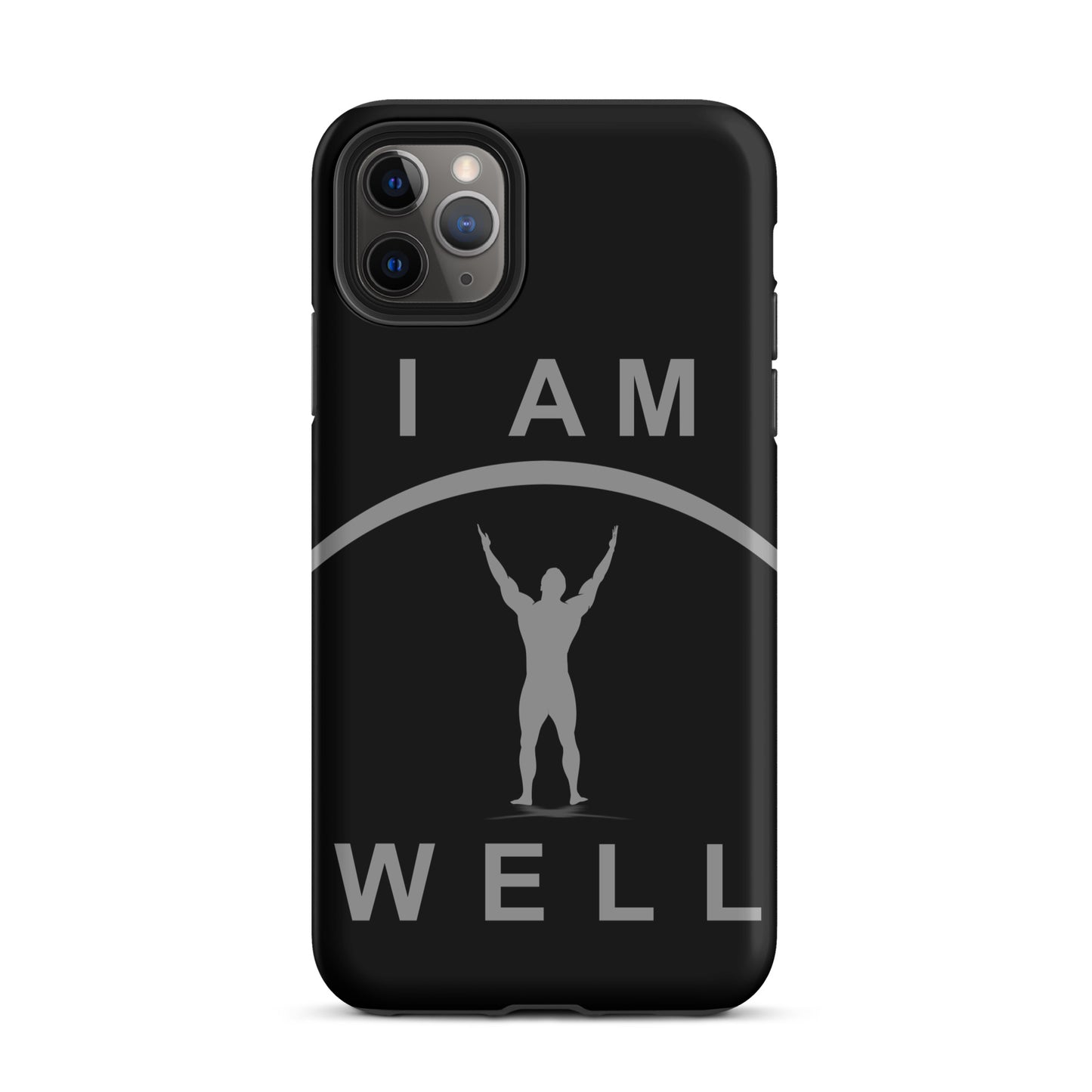 I AM WELL Tough Case for iPhone® Men's Black w/ Grey Logo