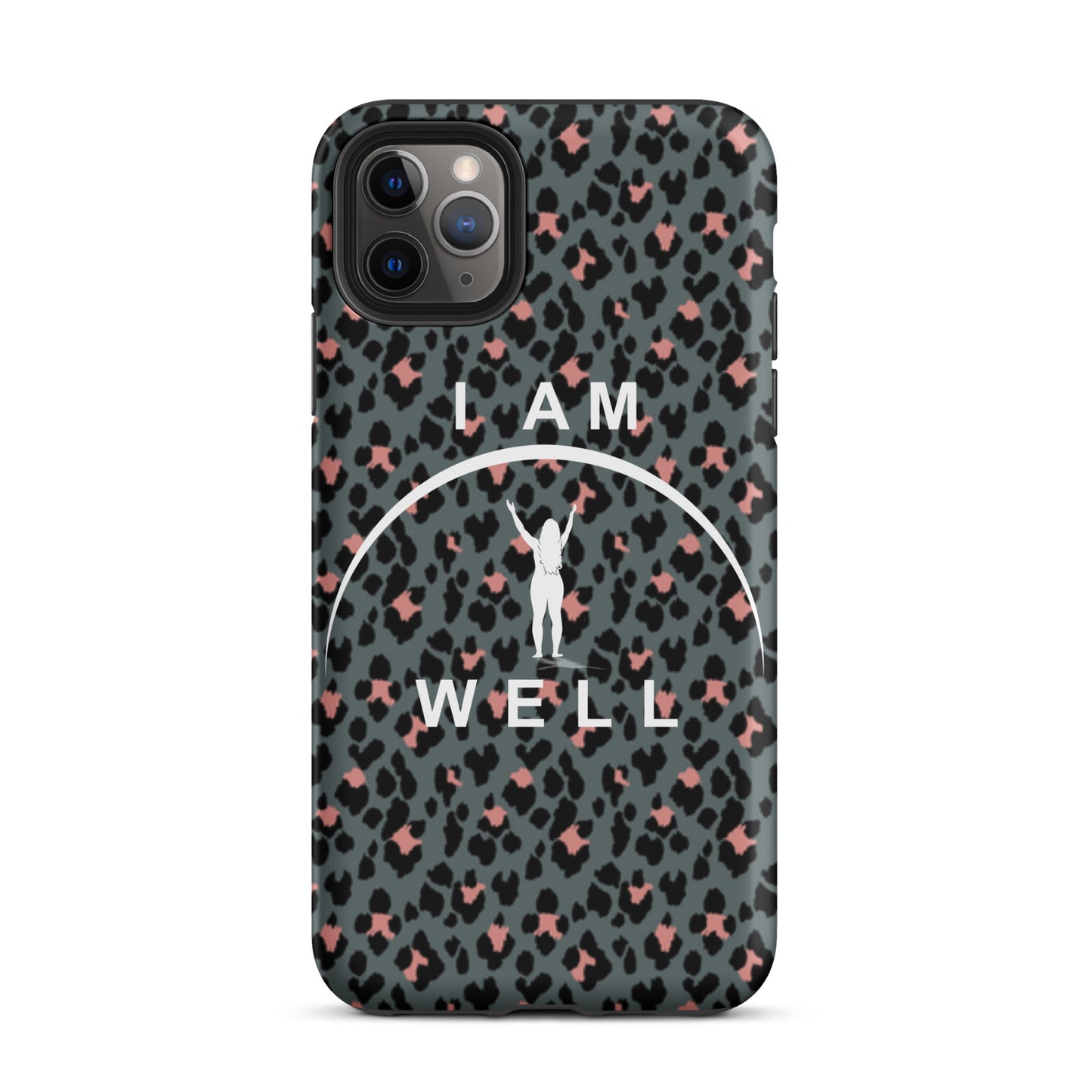 I AM WELL Tough Case for iPhone® Women's Cheetah w/ White Logo