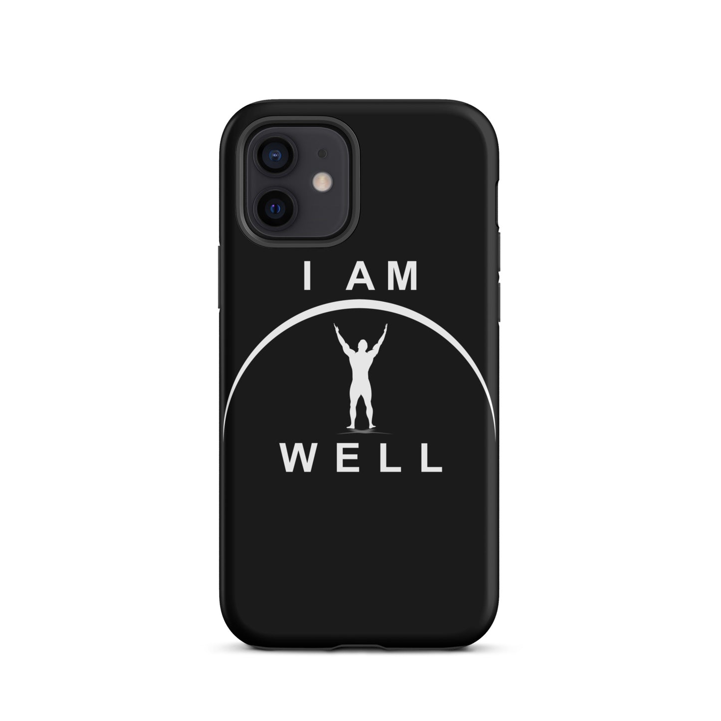 I AM WELL Tough Case for iPhone® Men's Black w/ White Logo