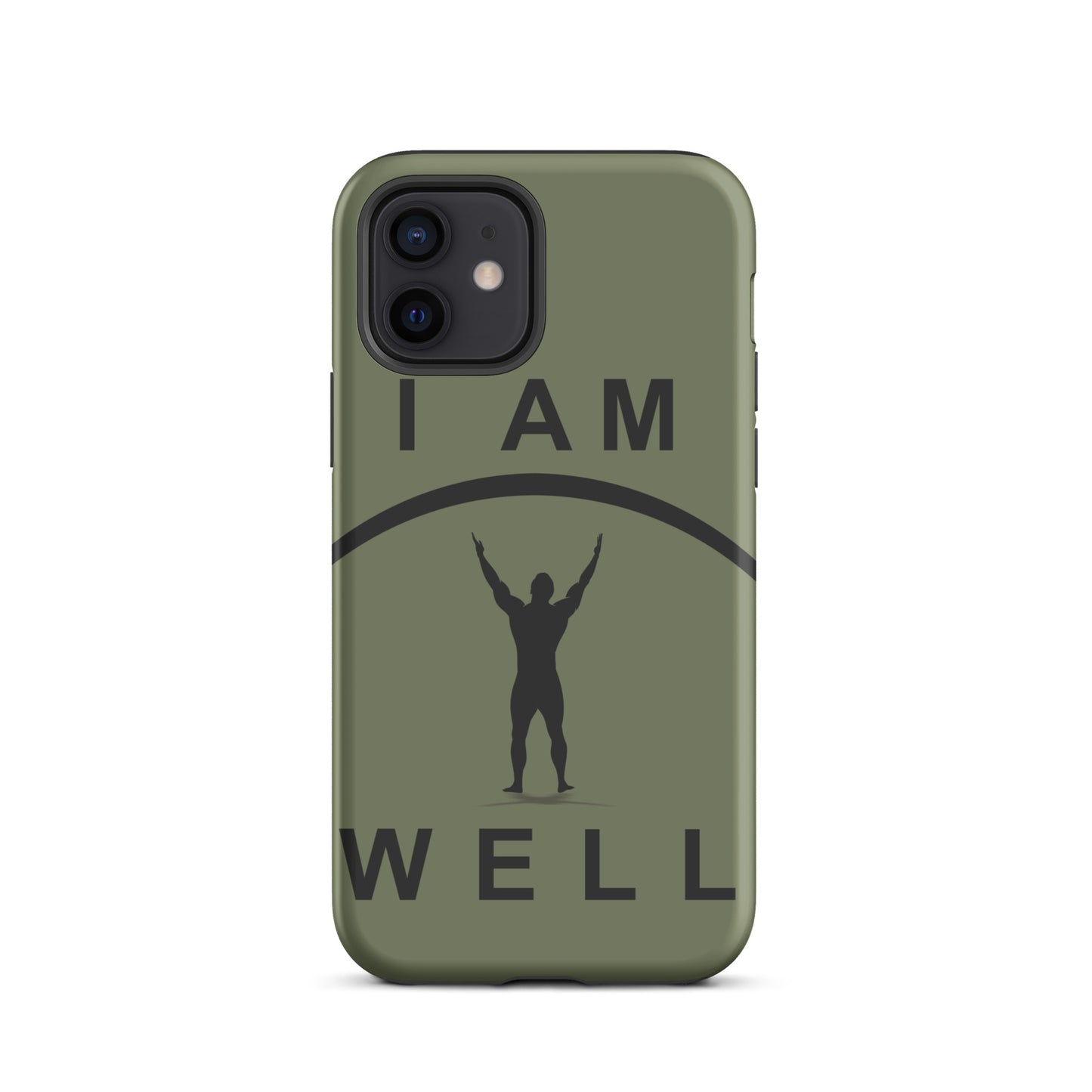 I AM WELL Tough Case for iPhone® Men's OD Green w/ Black Logo