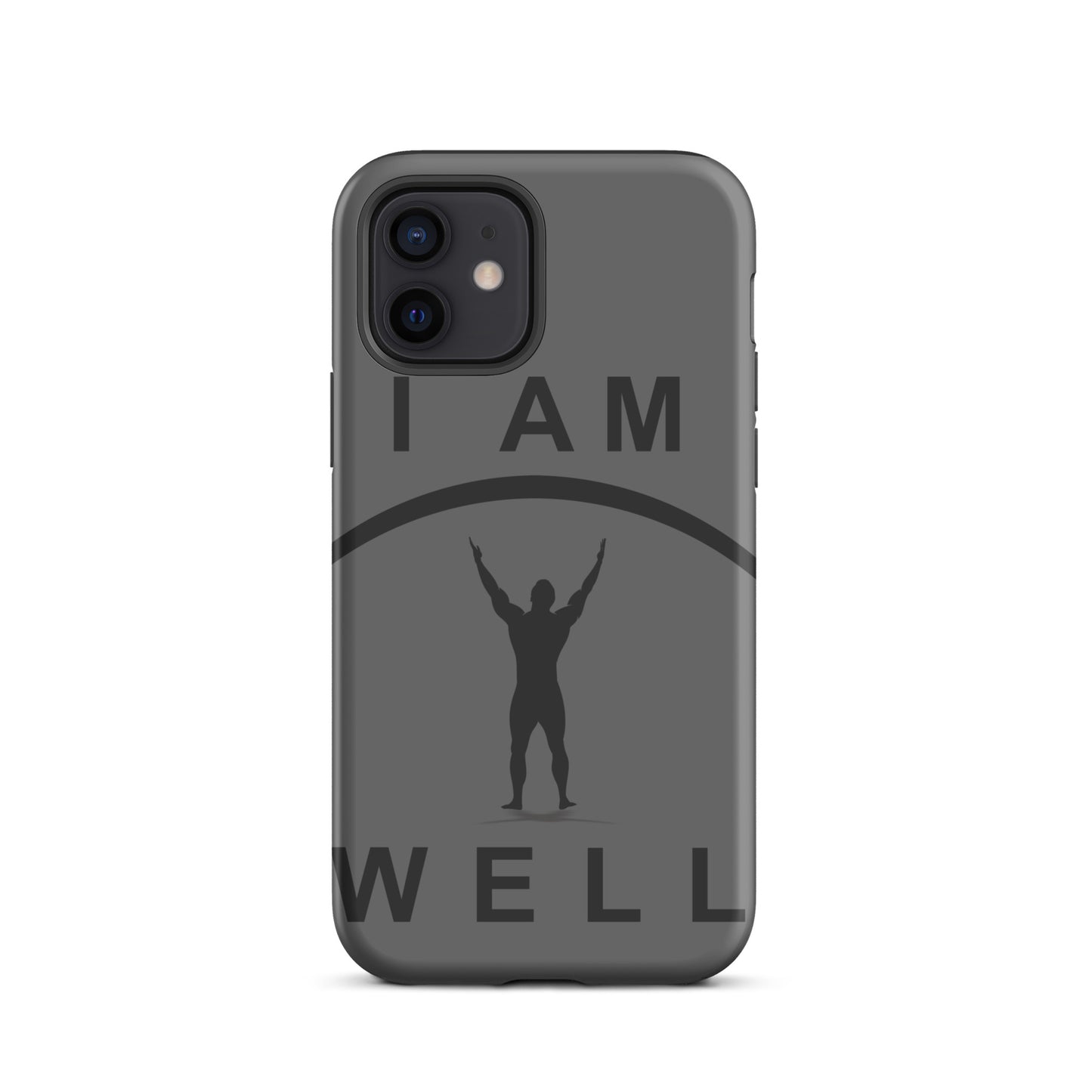 I AM WELL Tough Case for iPhone® Men's Dark Grey w/ Black Logo